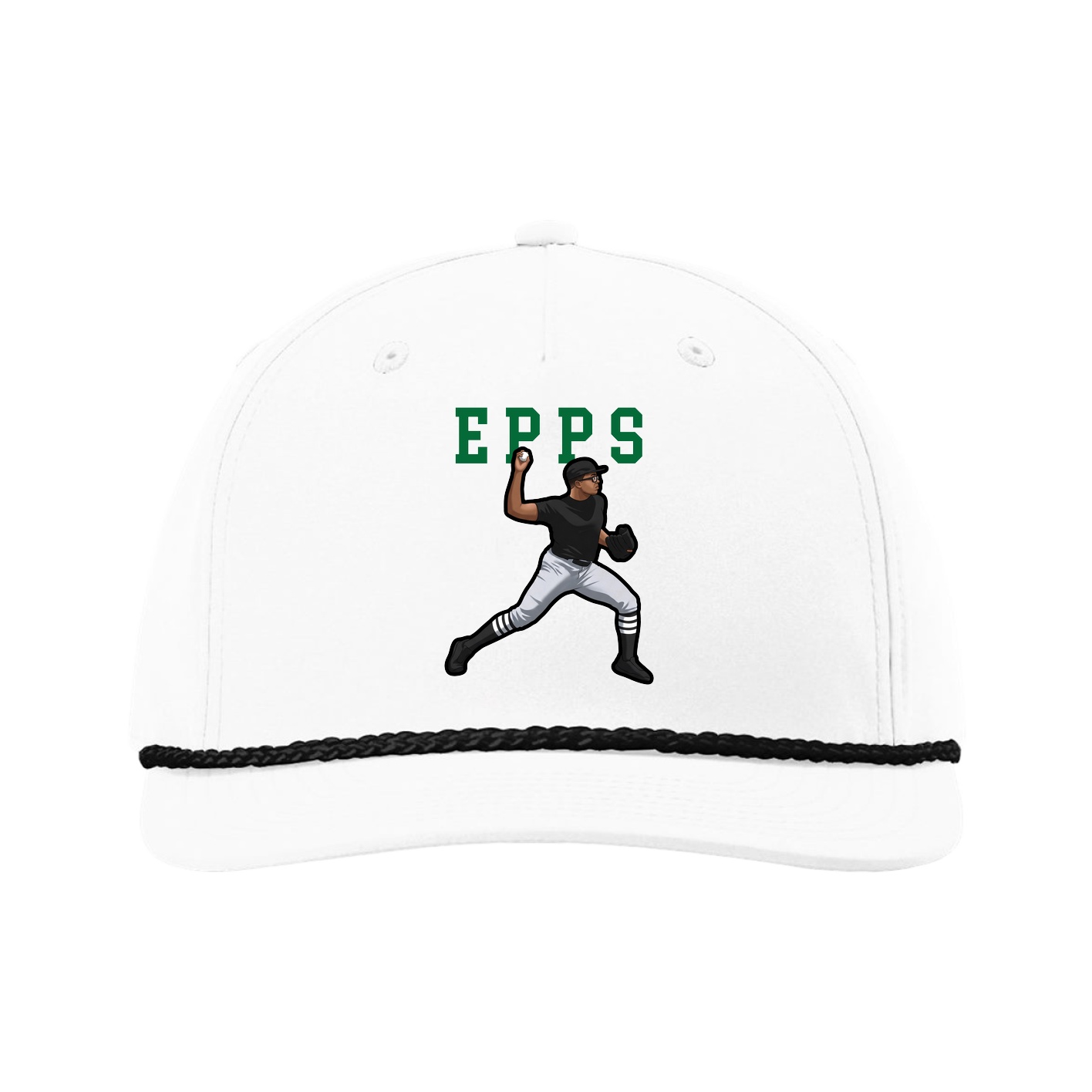 Five-Panel Classic Rope Cap — Shirsey in White