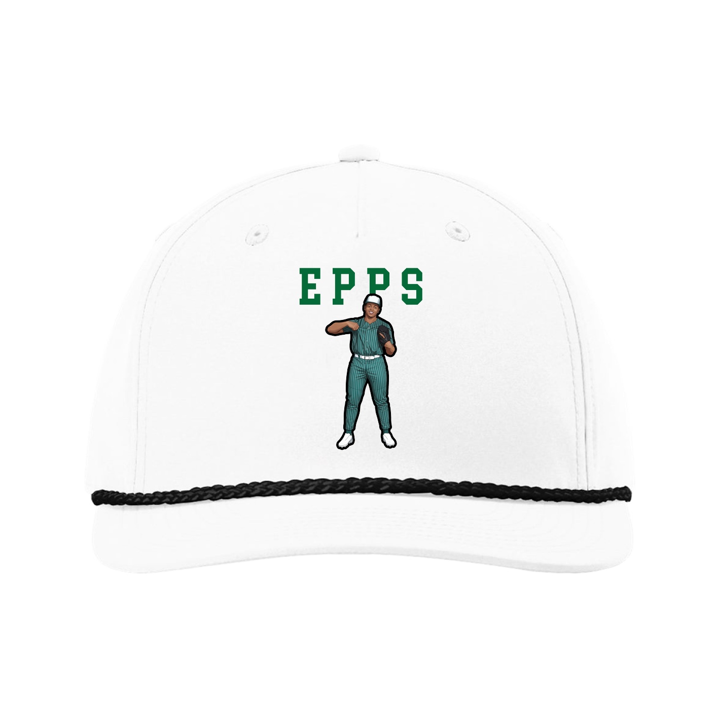 Five-Panel Classic Rope Cap — Shirsey in White