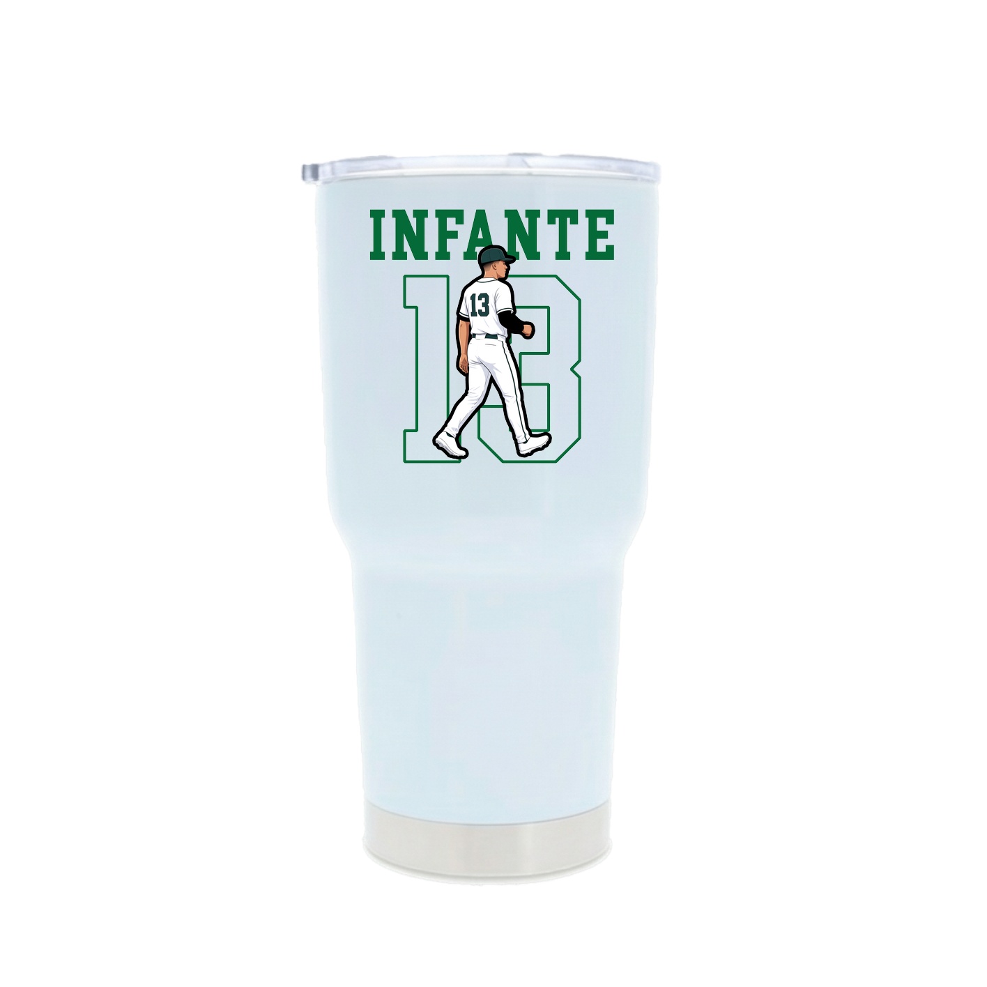 30oz Stainless Steel Tumbler — Shirsey in White