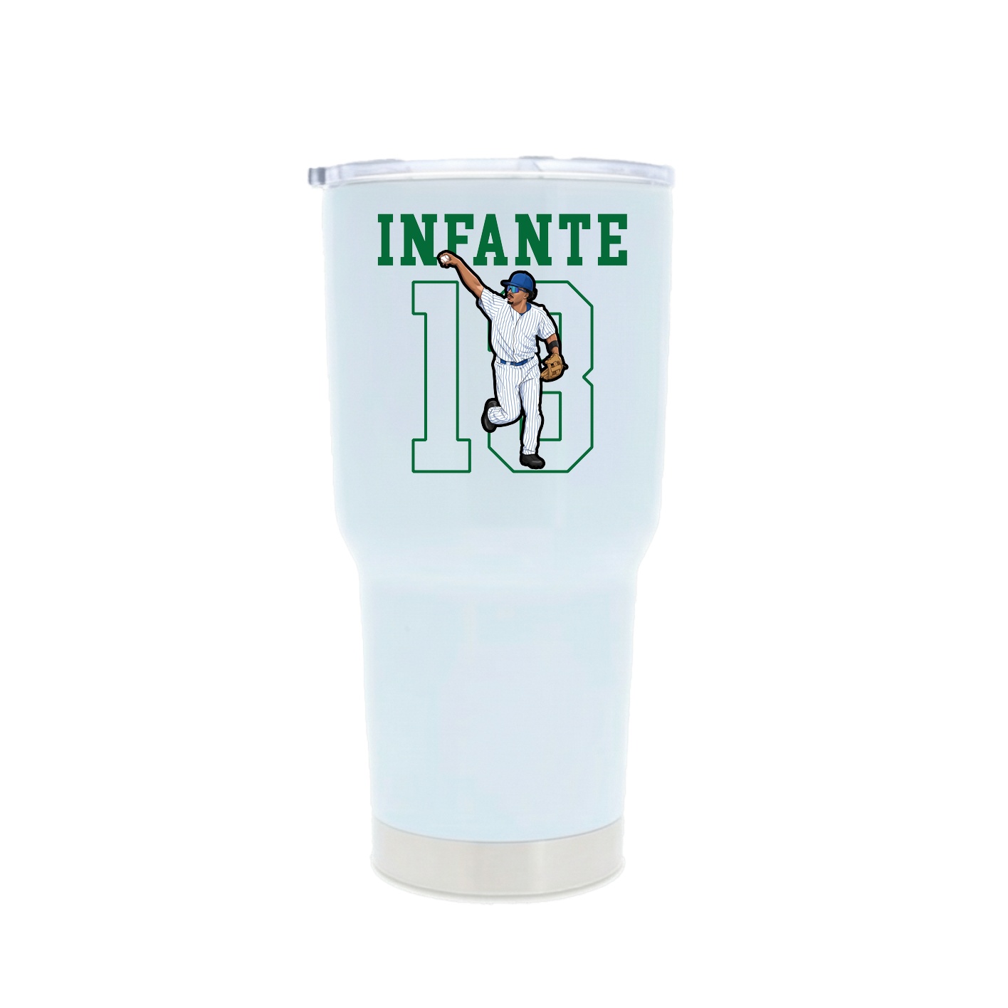 30oz Stainless Steel Tumbler — Shirsey in White