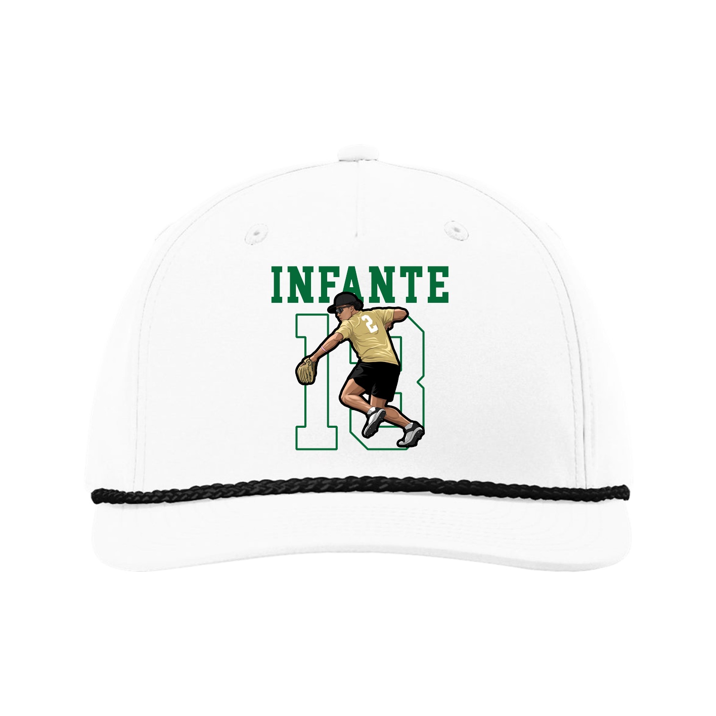Five-Panel Classic Rope Cap — Shirsey in White