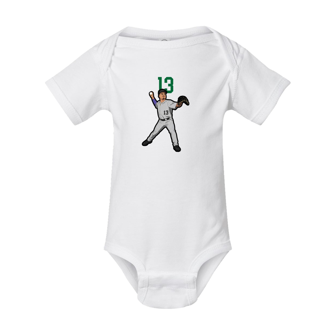 Baby Onesie — Number Top in White