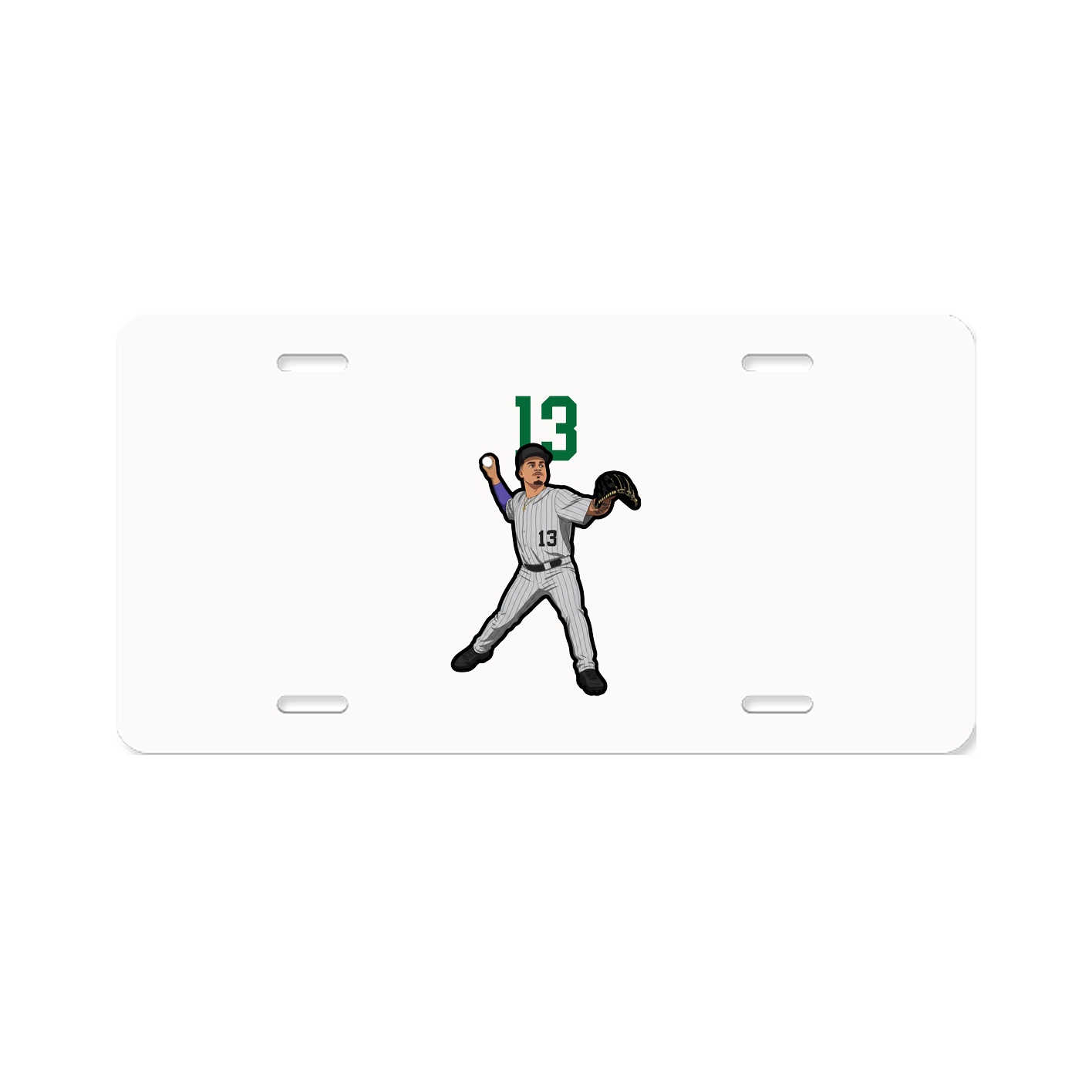 License Plate — Number Top in Classic