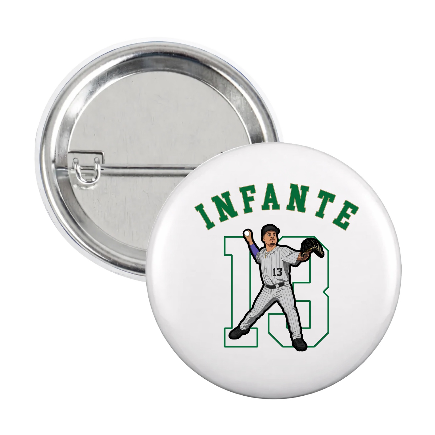 Game Day Button — Shirsey Arch in White