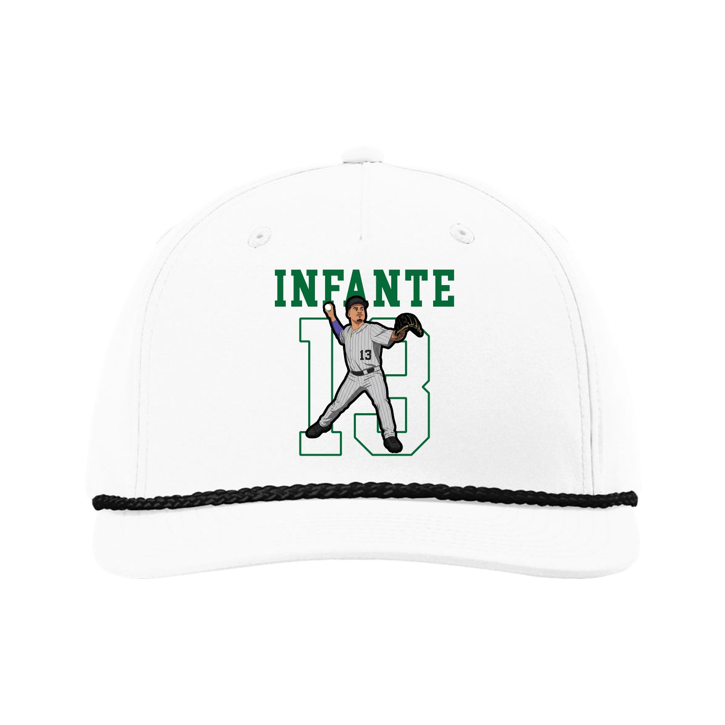 Five-Panel Classic Rope Cap — Shirsey in White