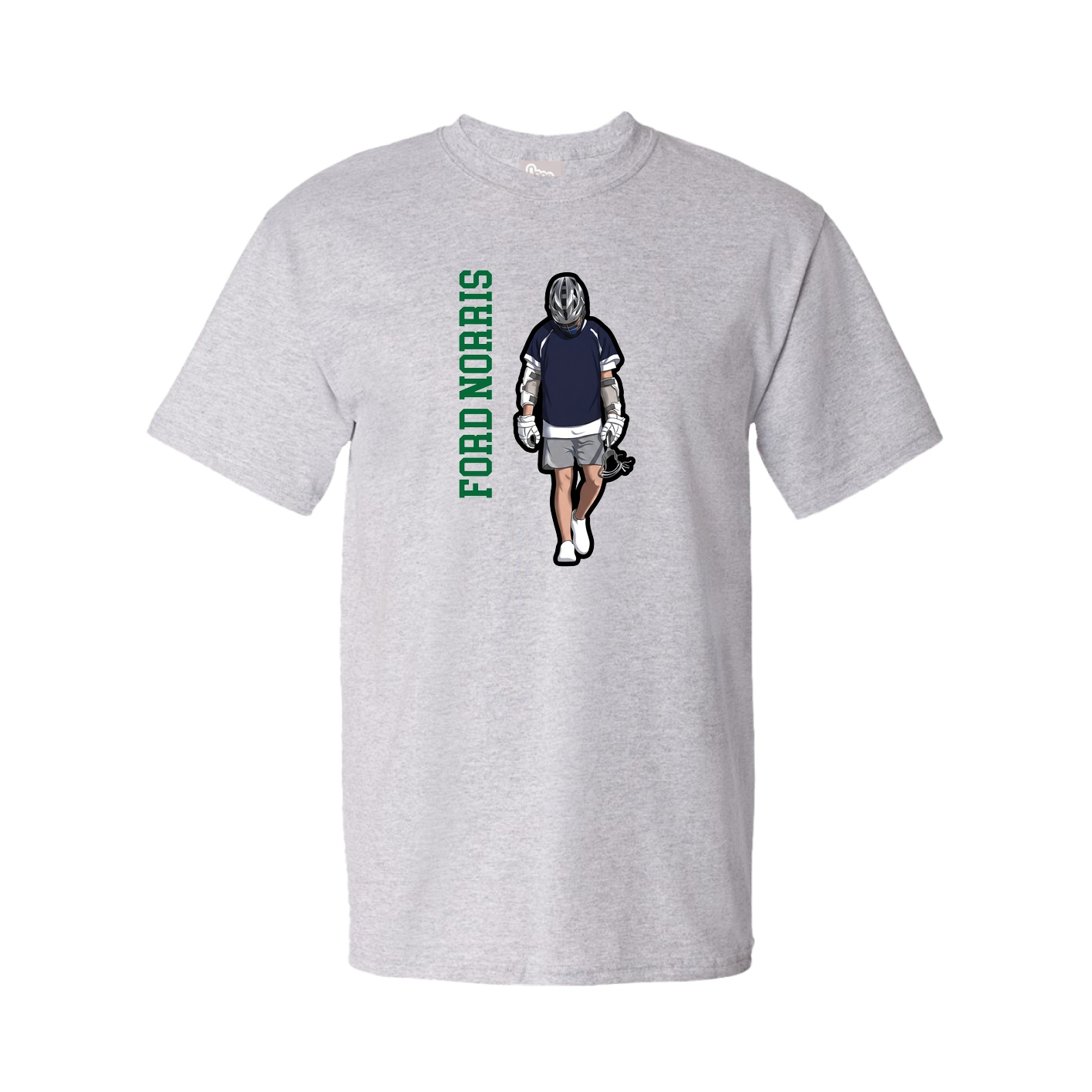 Tee — Name Vertical in Grey