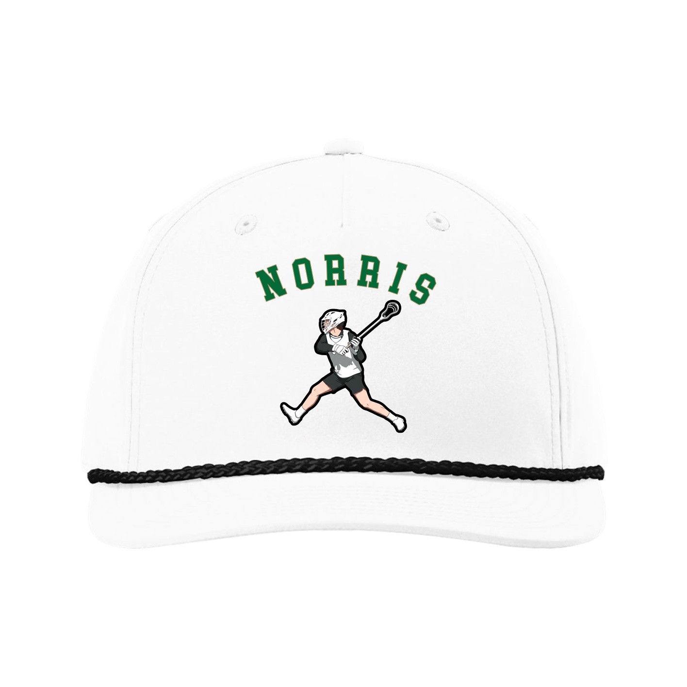Five-Panel Classic Rope Cap — Shirsey Arch in White