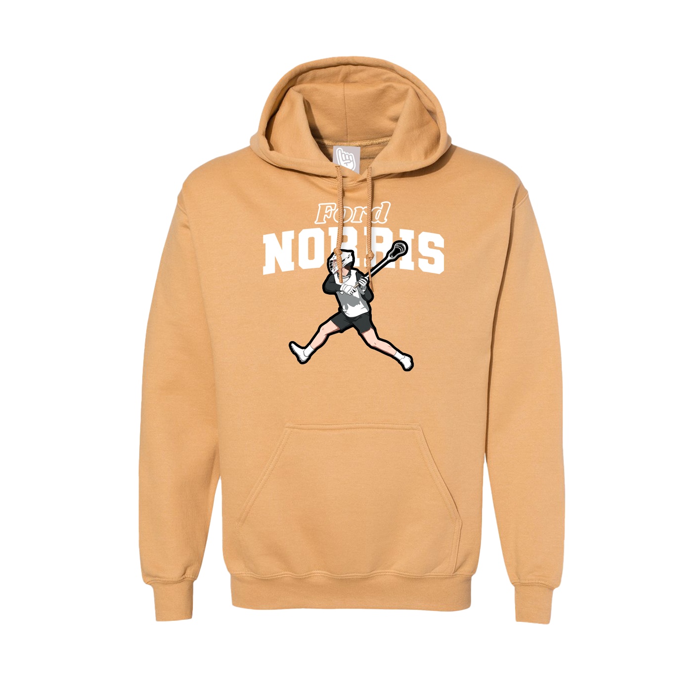 Hoodie — Name Arch in Vegas Gold