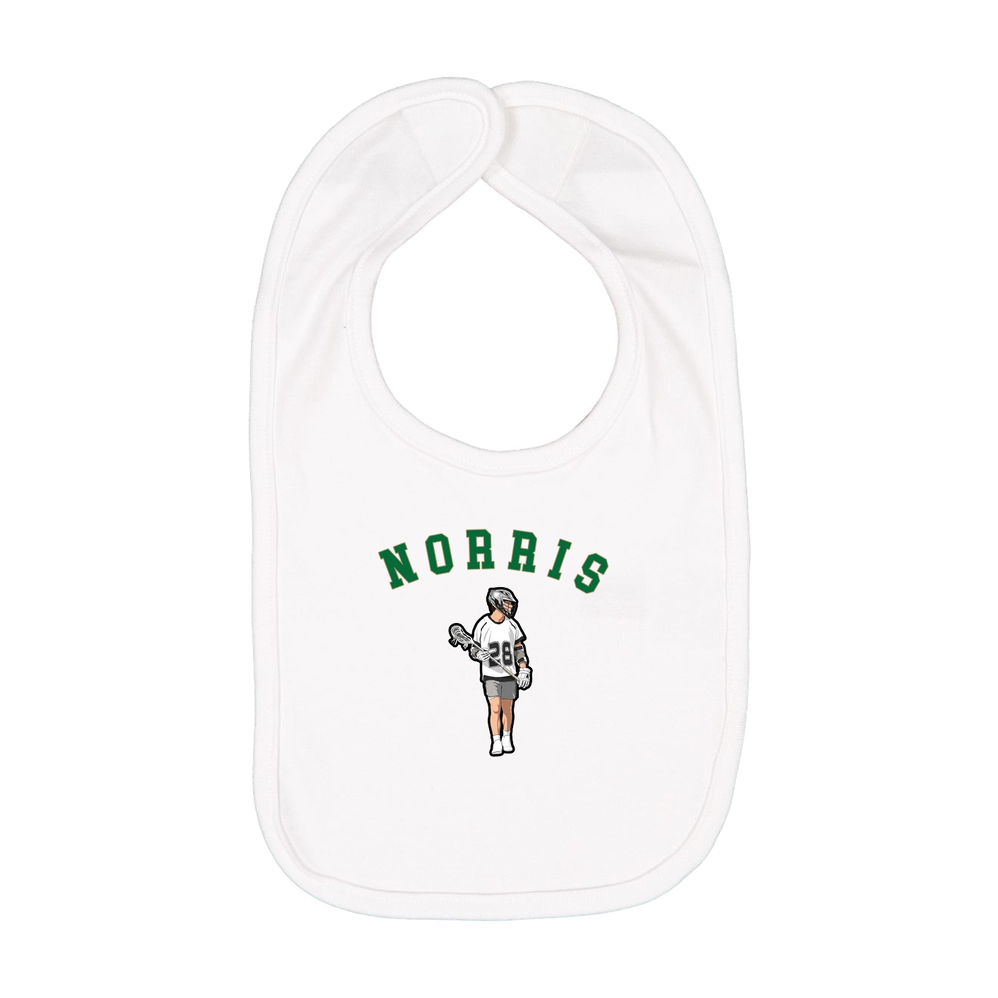 Infant Bib — Shirsey Arch in White