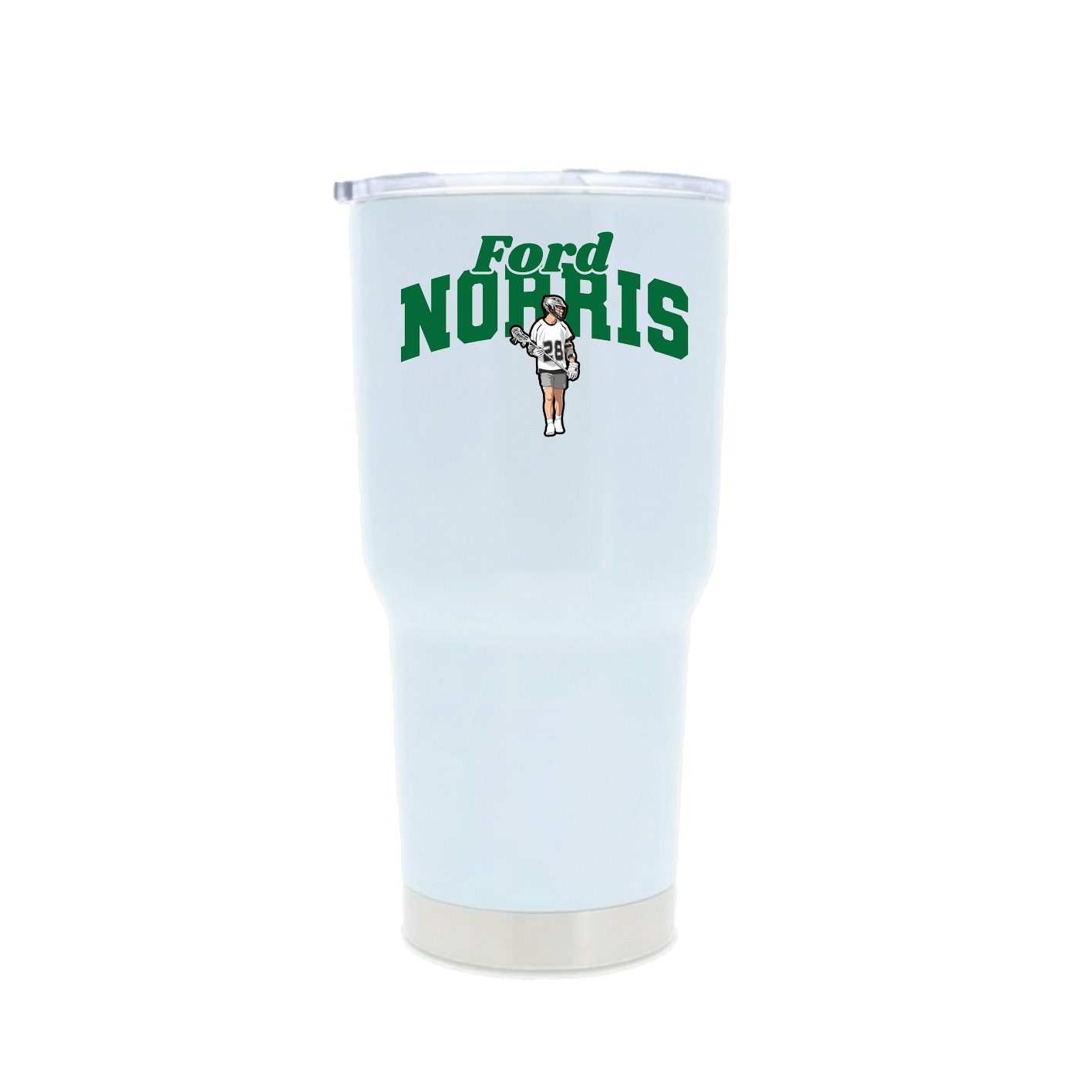 30oz Stainless Steel Tumbler — Signature Arch in White