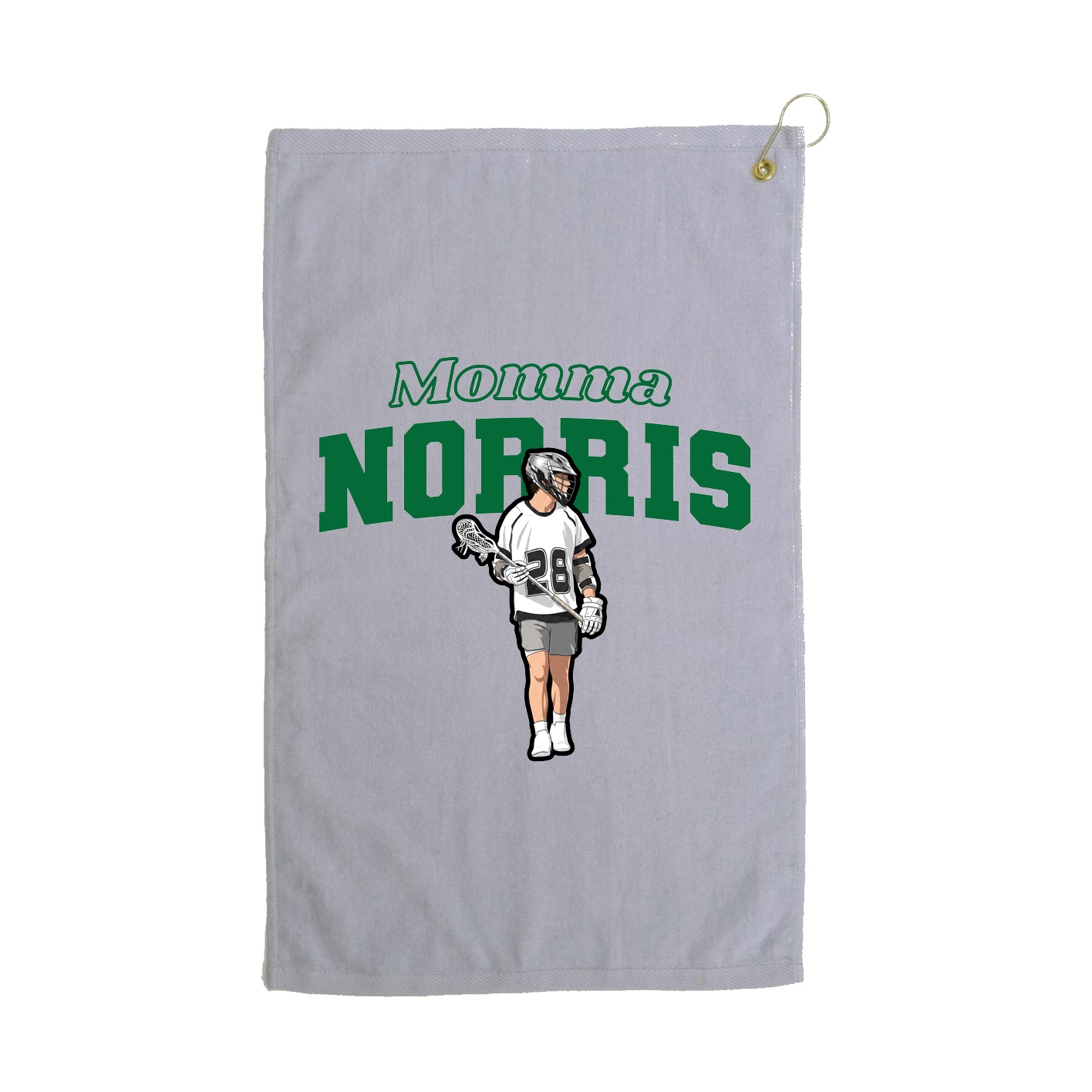 Golf Towel — Mothers Day Block in Grey