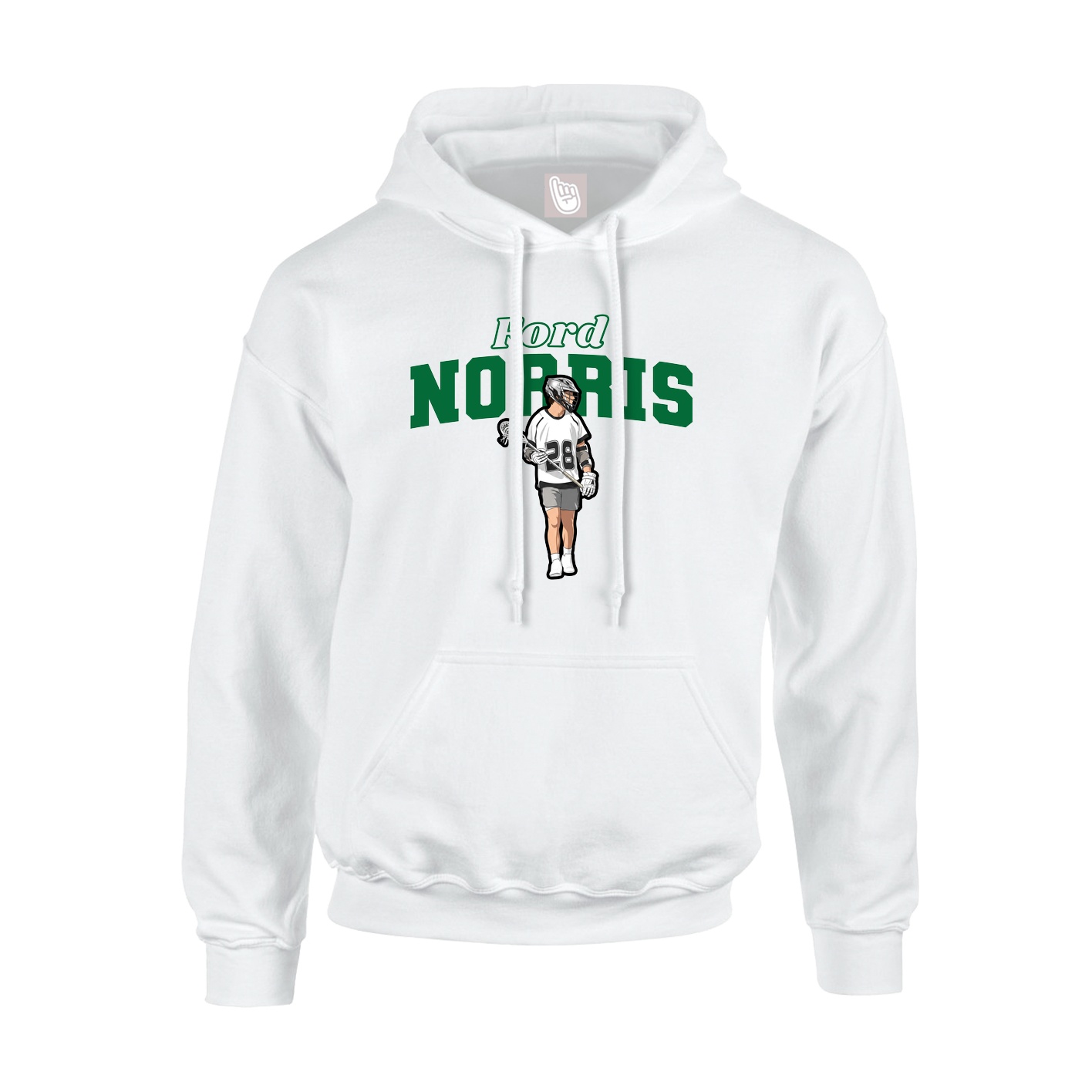 Hoodie — Name Arch in White
