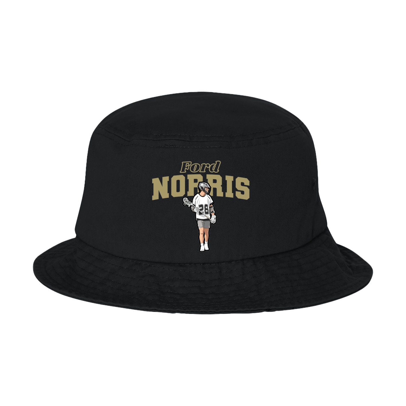Bucket Cap — Name Arch in Black