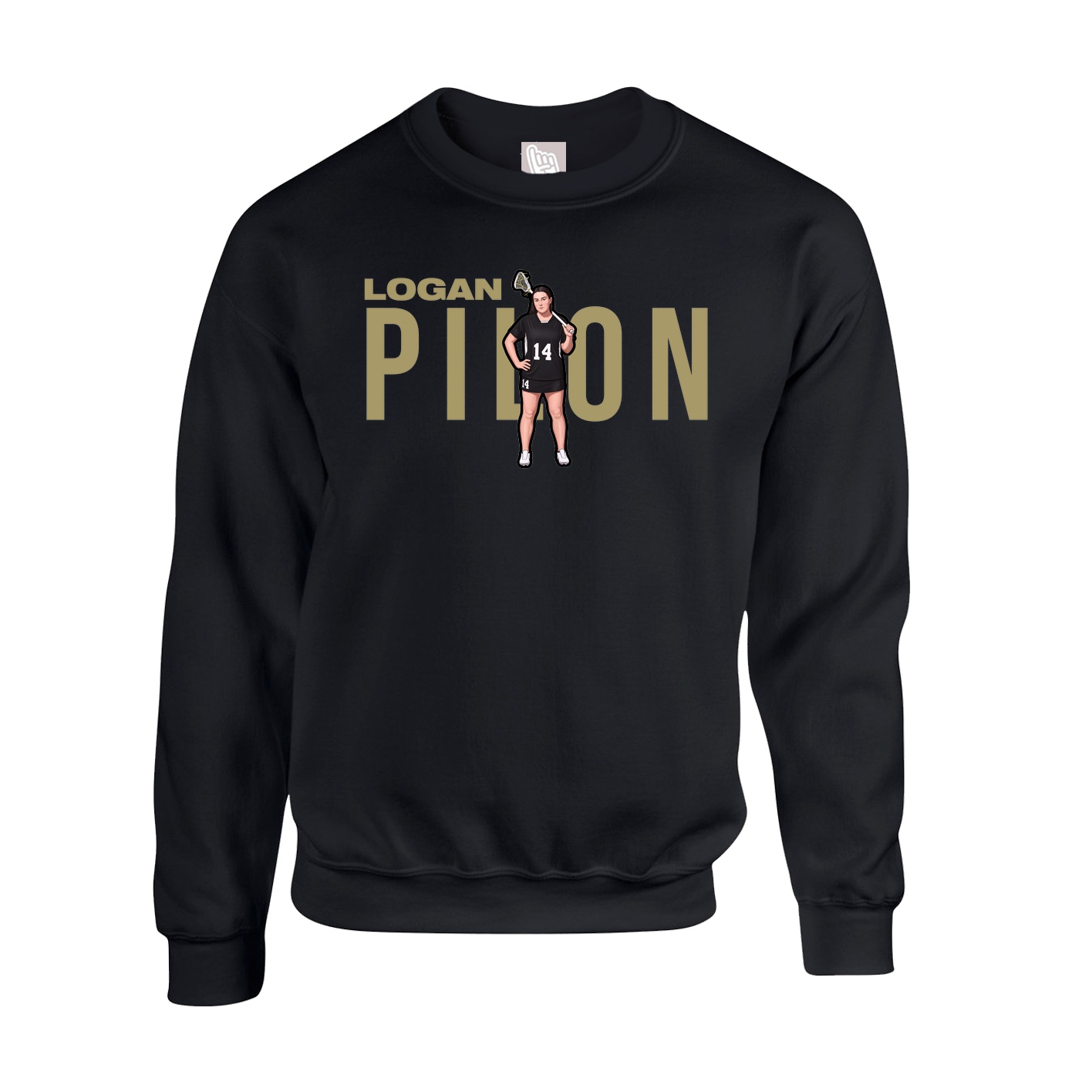 Fleece Crew — Player Name in Black