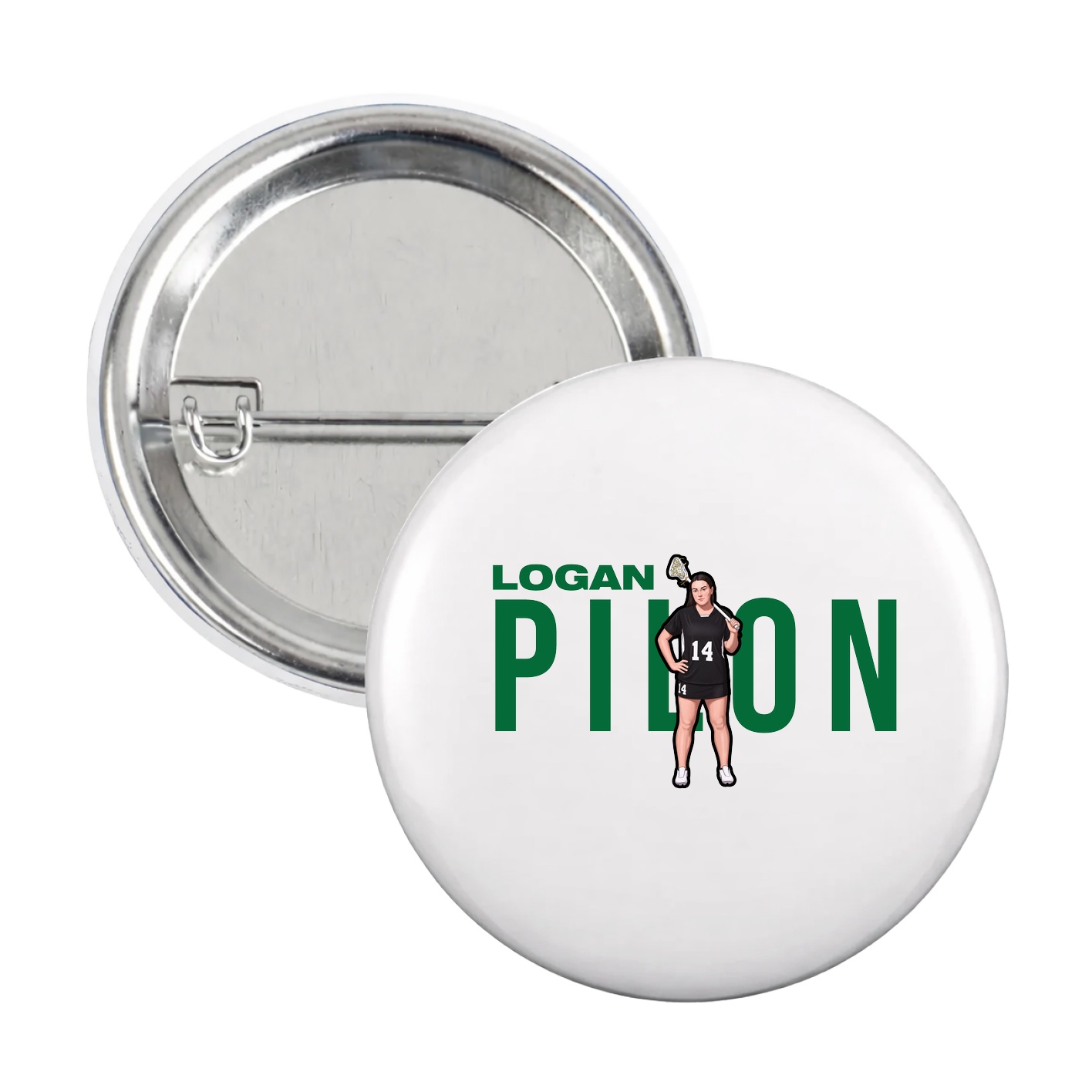 Game Day Button — Player Name in White