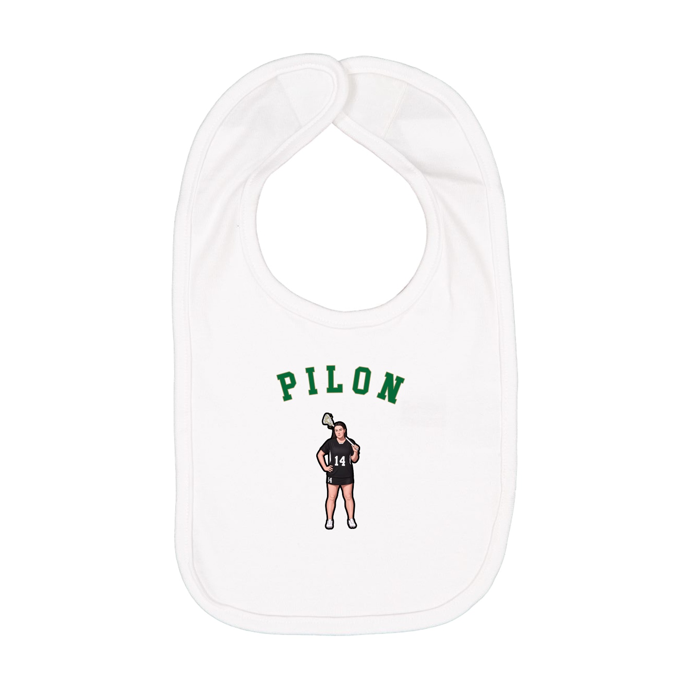 Infant Bib — Shirsey Arch in White