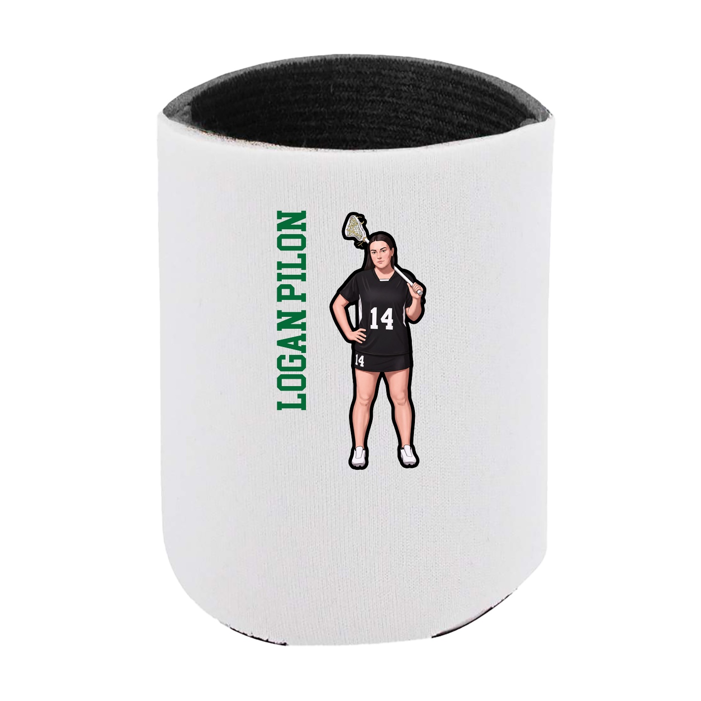 Can Holder — Name Vertical in White