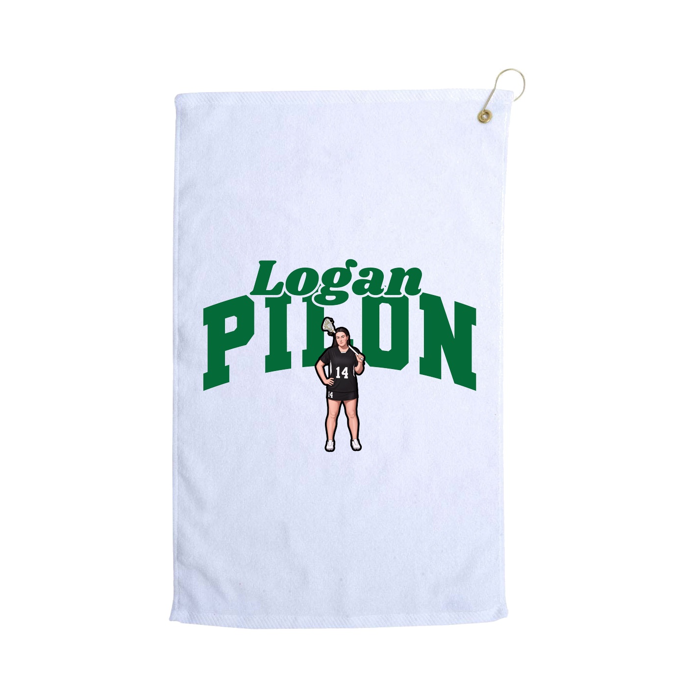 Golf Towel — Signature Arch in White