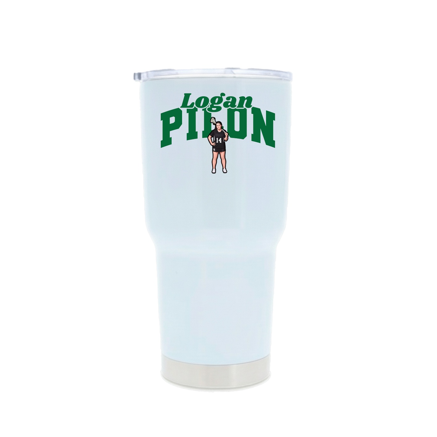 30oz Stainless Steel Tumbler — Signature Arch in White