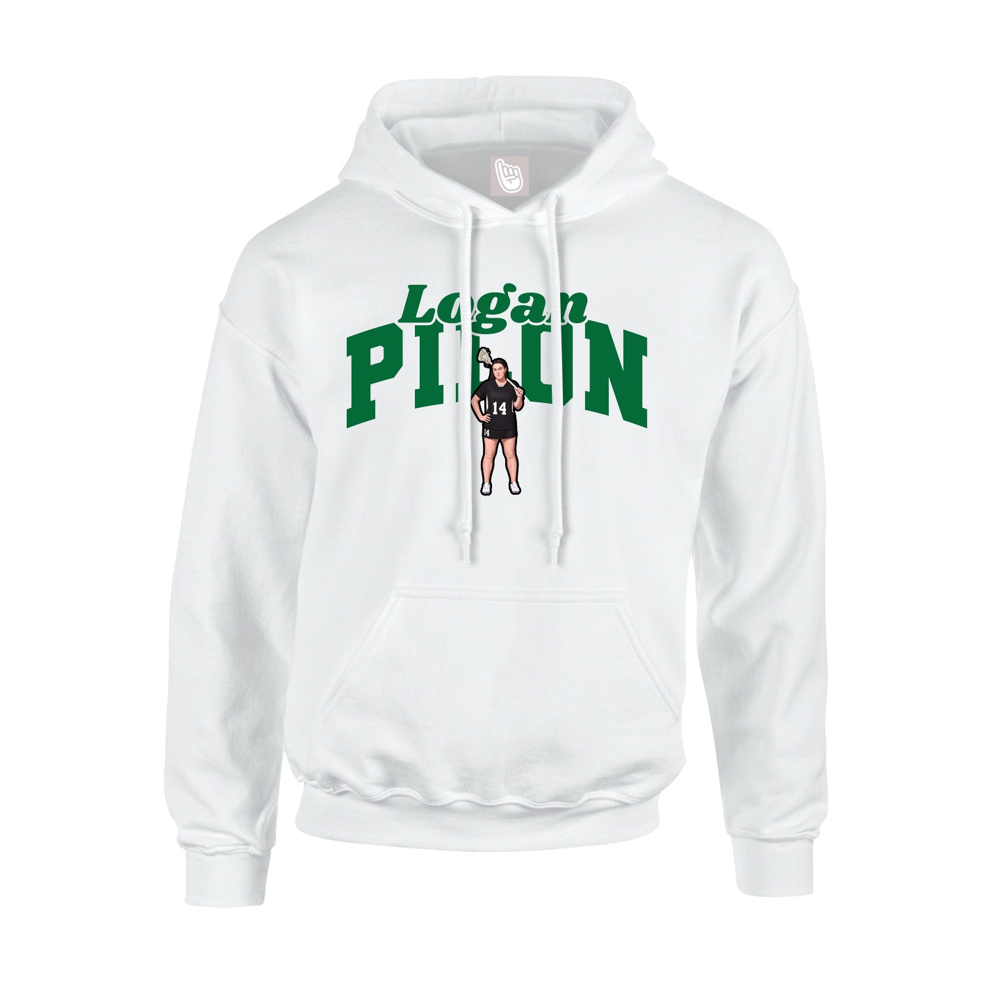 Hoodie — Signature Arch in White