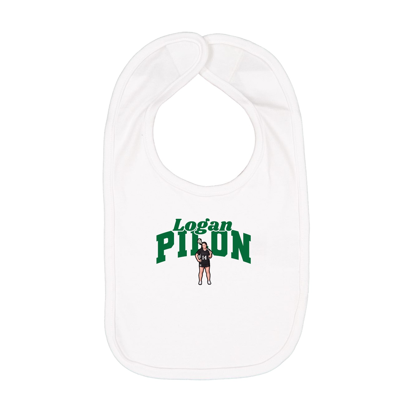 Infant Bib — Signature Arch in White