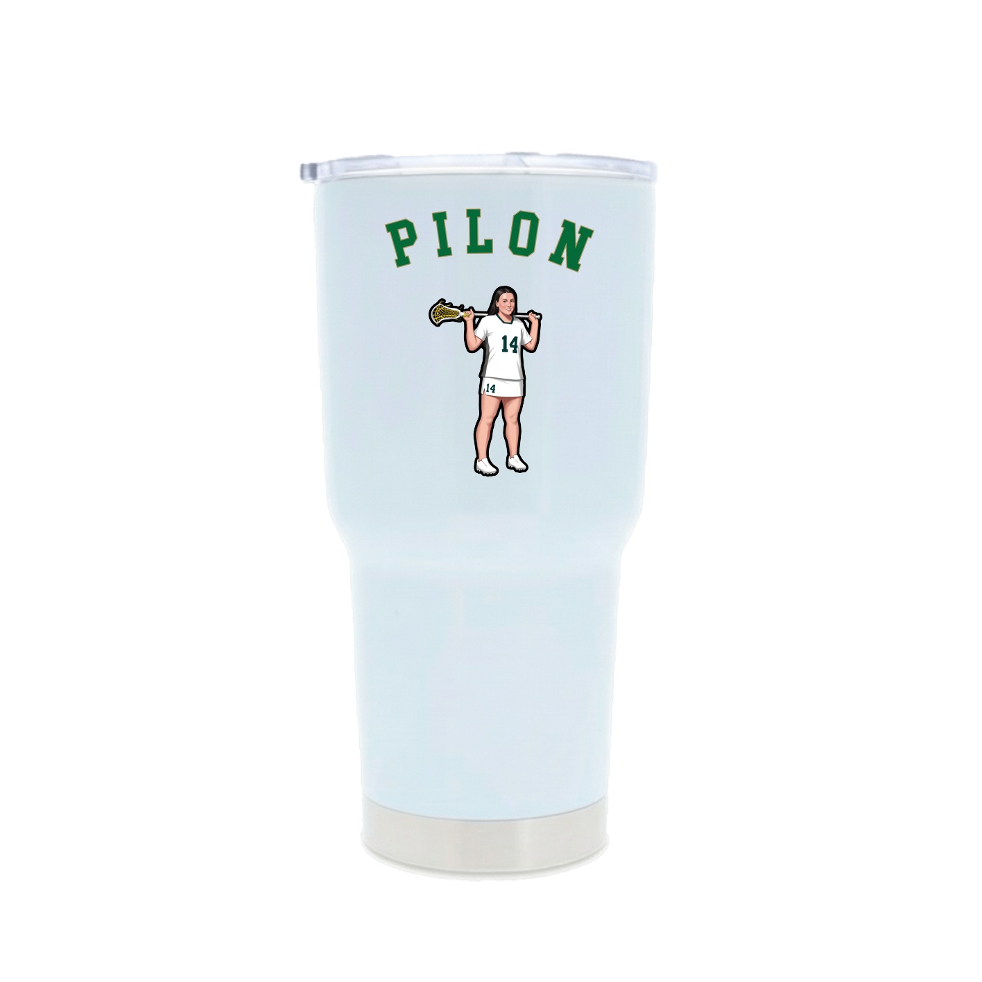 30oz Stainless Steel Tumbler — Shirsey Arch in White