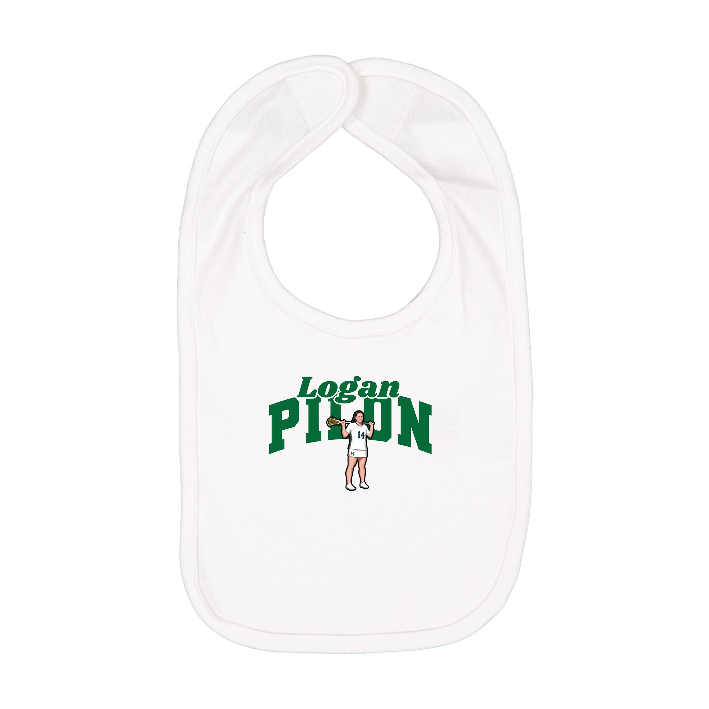 Infant Bib — Signature Arch in White