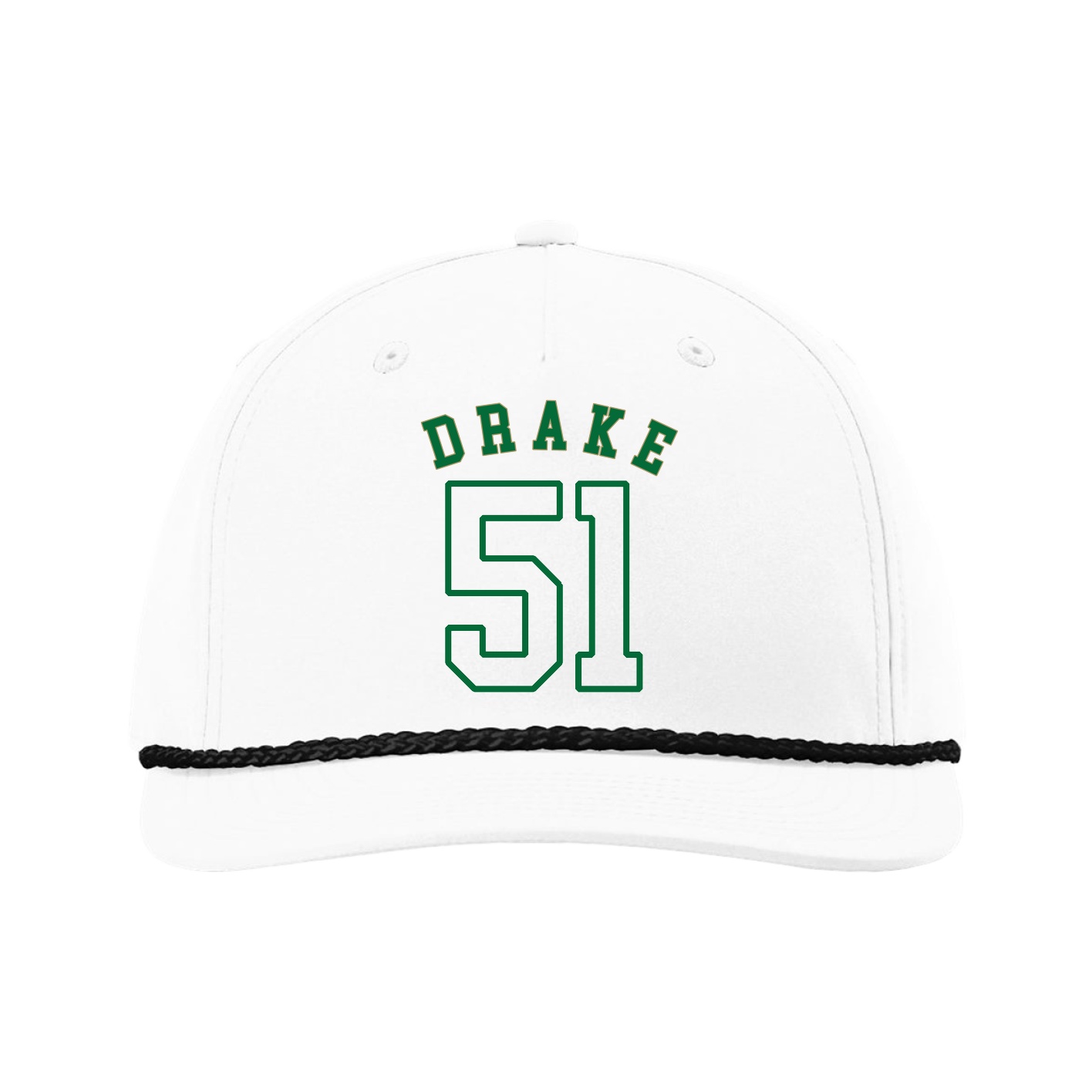 Five-Panel Classic Rope Cap — Shirsey Arch in White