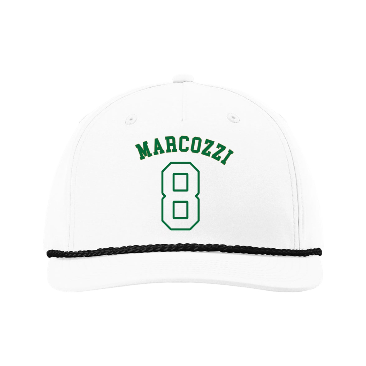 Five-Panel Classic Rope Cap — Shirsey Arch in White