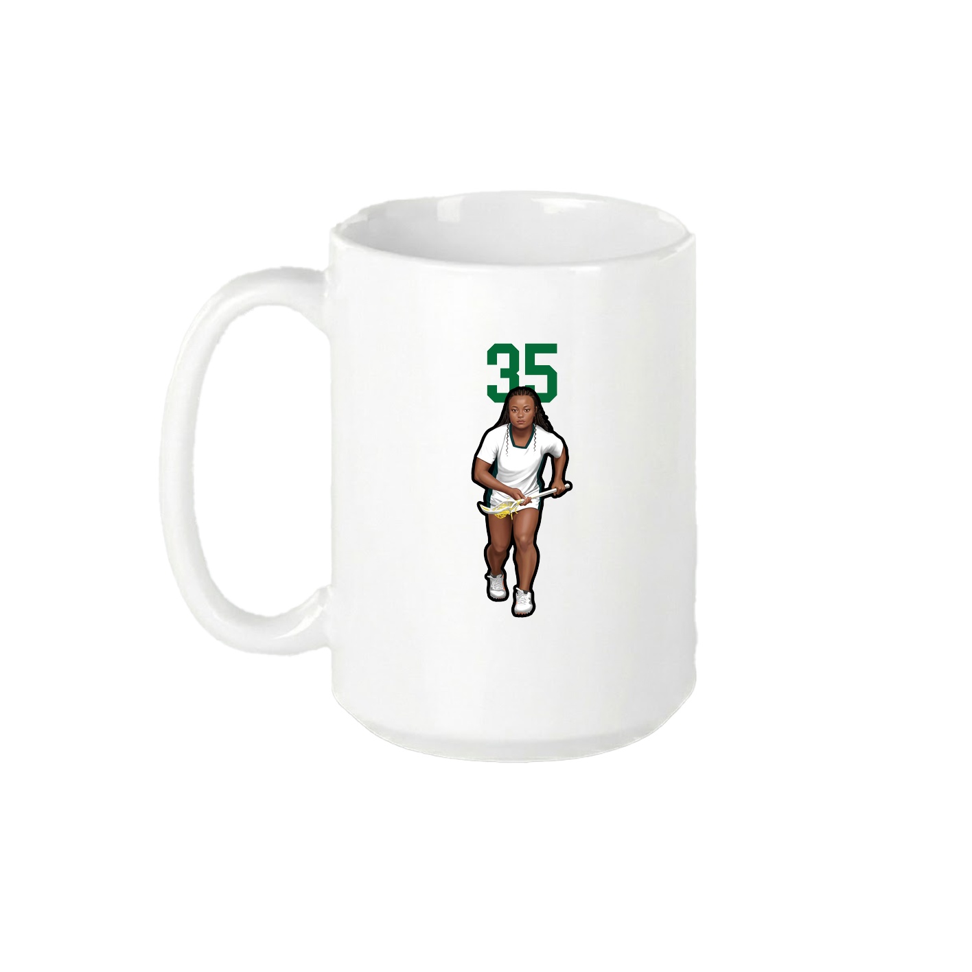 15oz Coffee Mug — Number Top in White