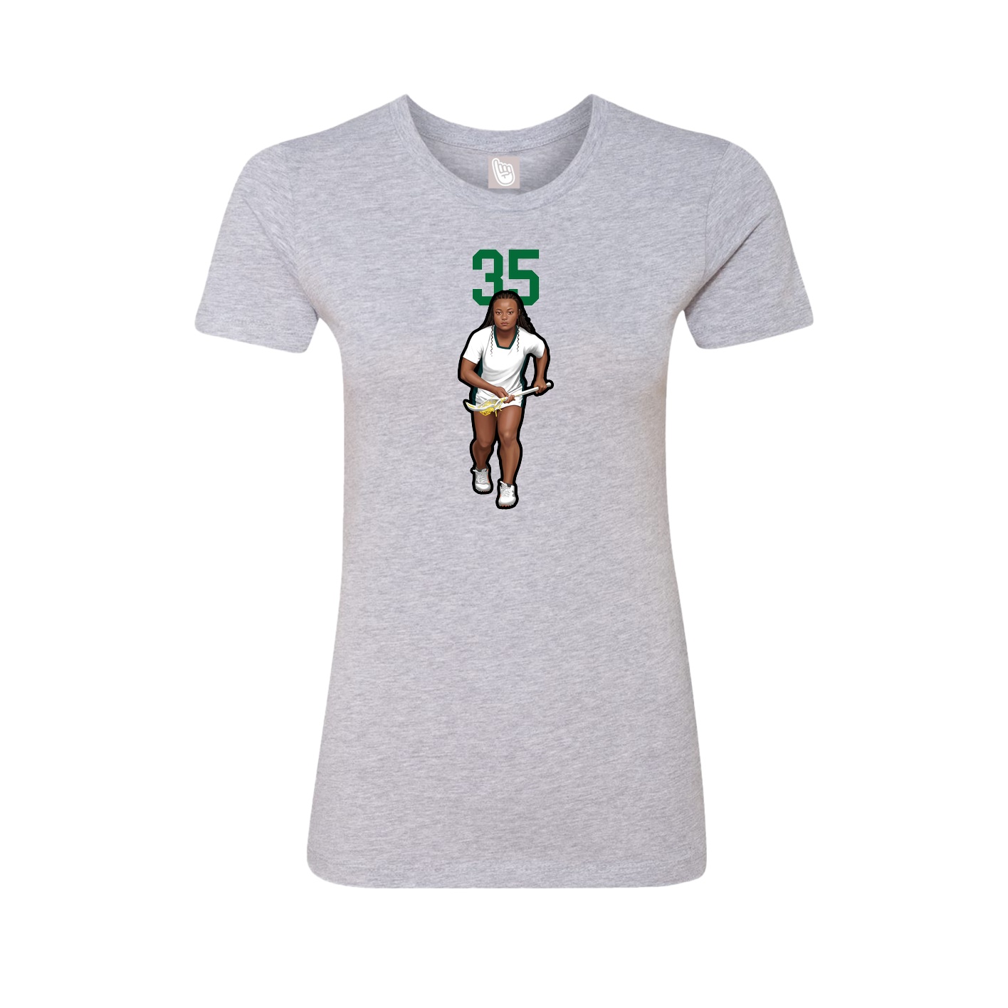 Womens Tee — Number Top in Grey
