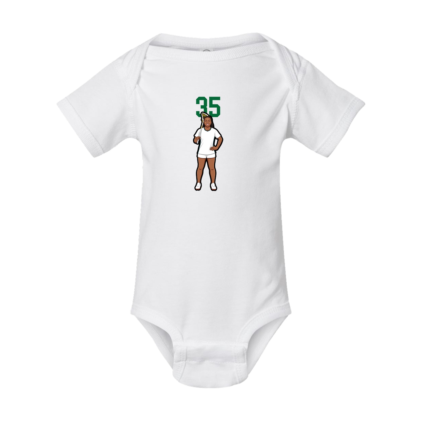 Baby Onesie — Number Top in White