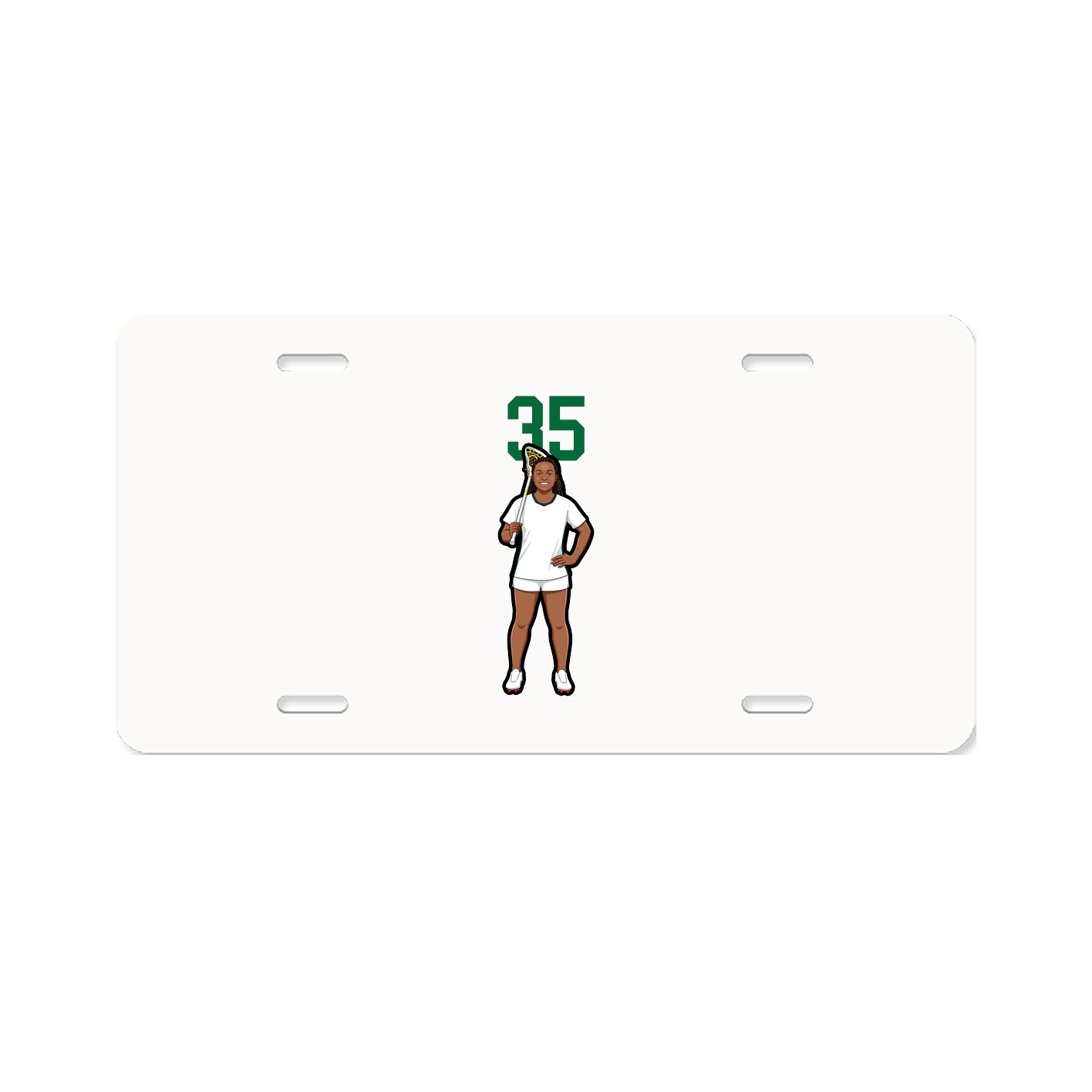 License Plate — Number Top in Classic
