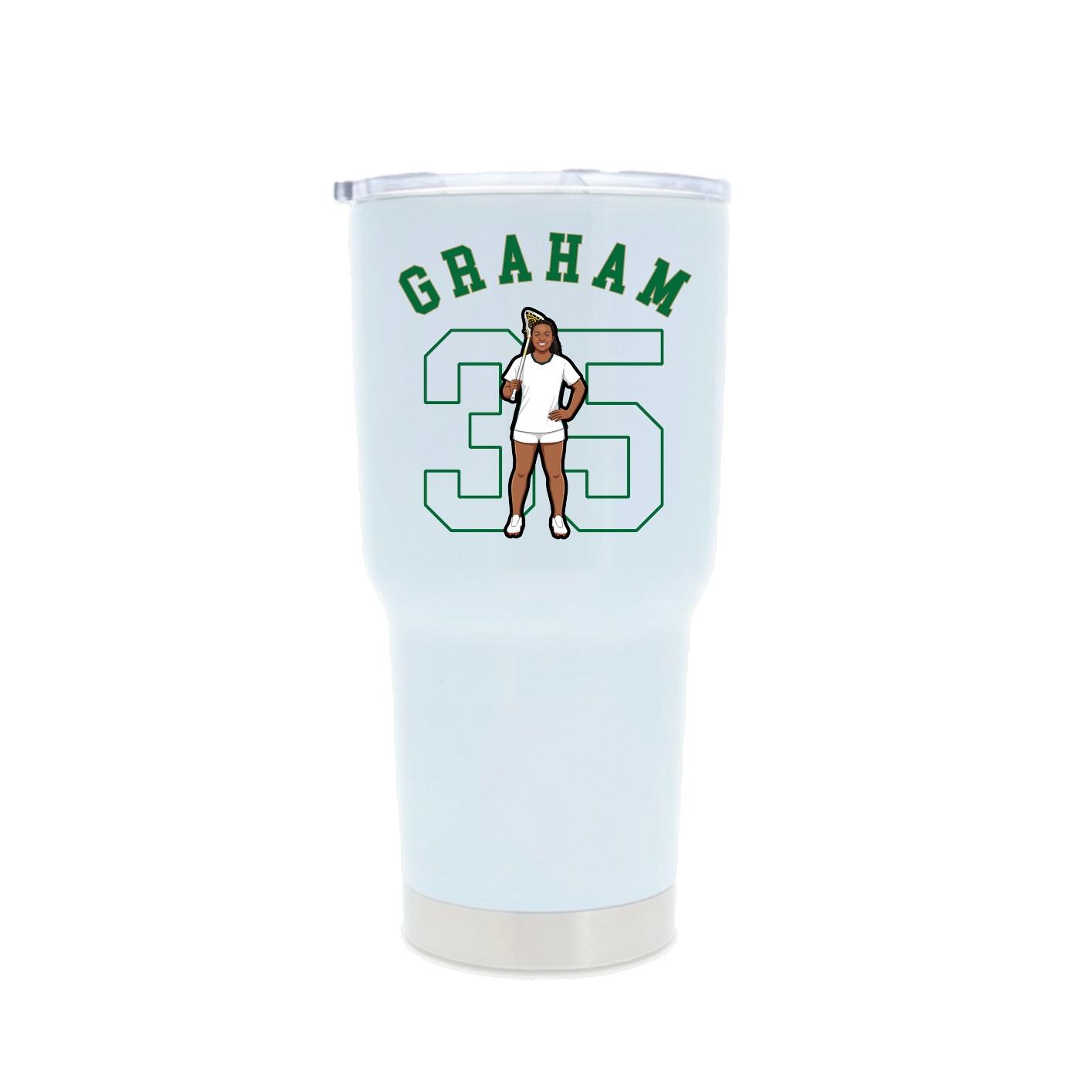 30oz Stainless Steel Tumbler — Shirsey Arch in White