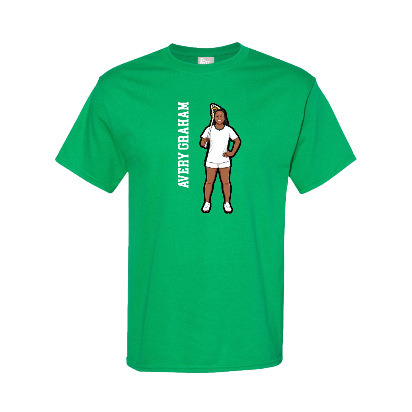 Youth Tee — Name Vertical in Green