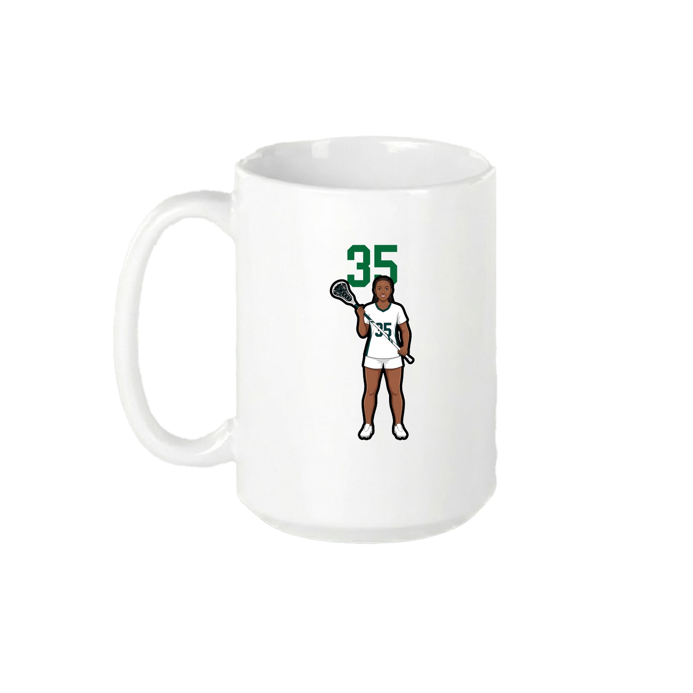 15oz Coffee Mug — Number Top in White