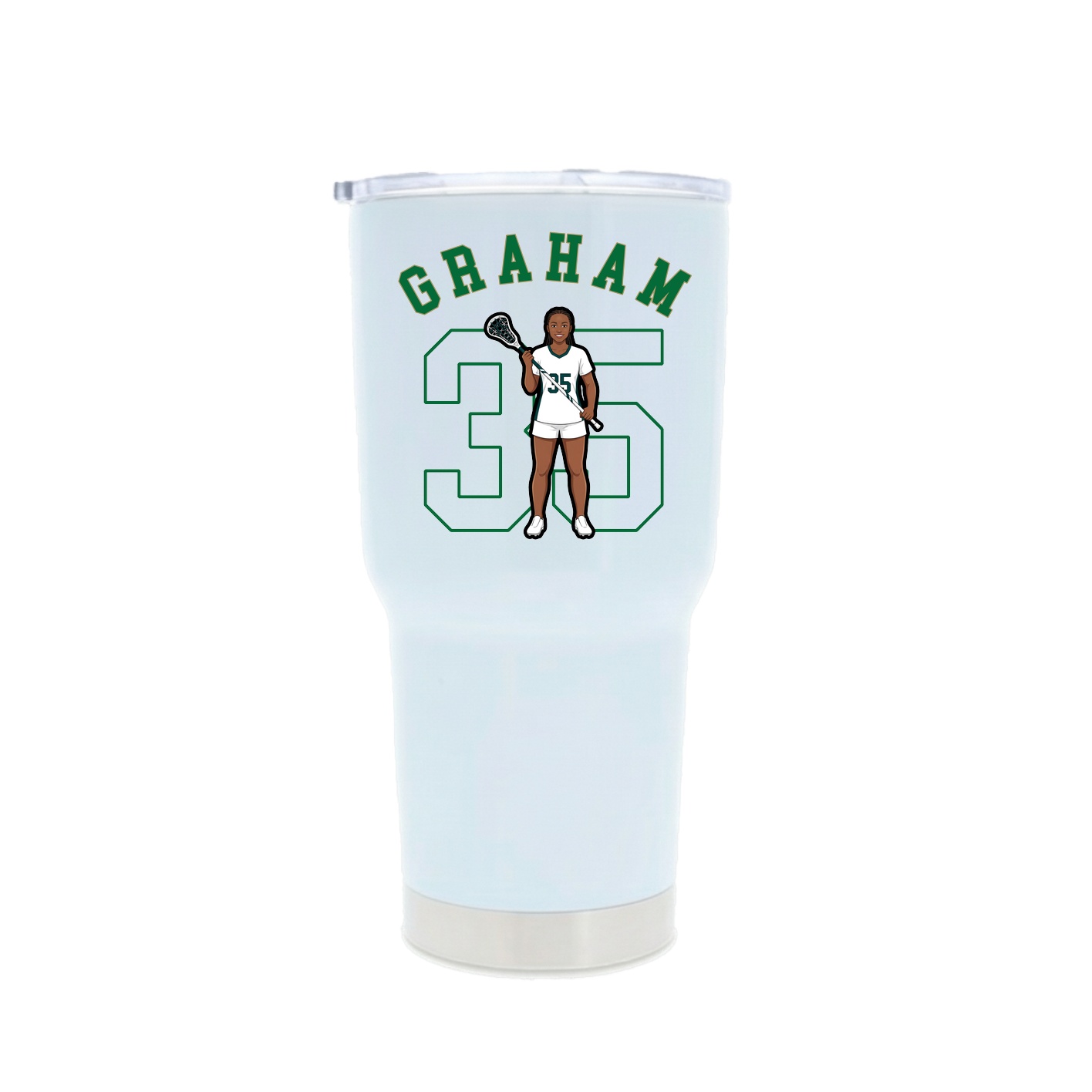 30oz Stainless Steel Tumbler — Shirsey Arch in White