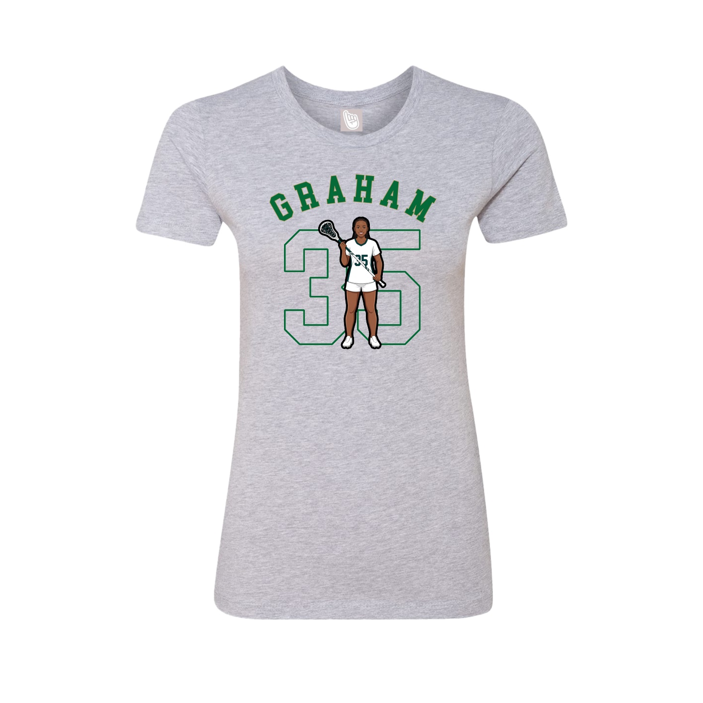 Fitted Women's Tee — Shirsey Arch in Grey