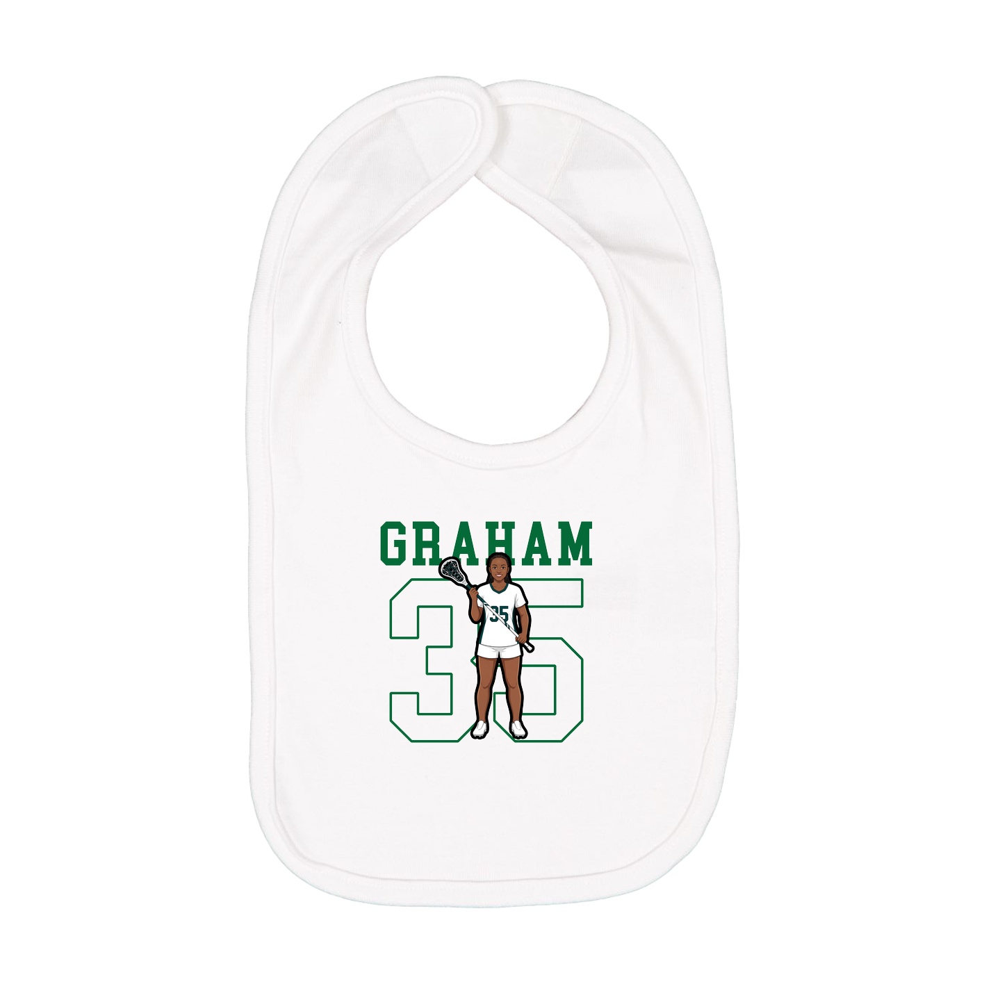 Infant Bib — Shirsey in White