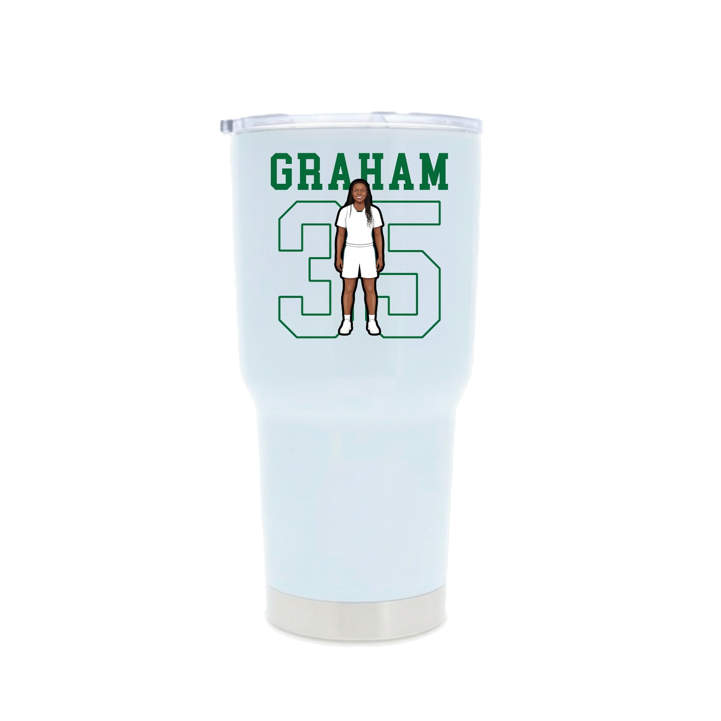 30oz Stainless Steel Tumbler — Shirsey in White