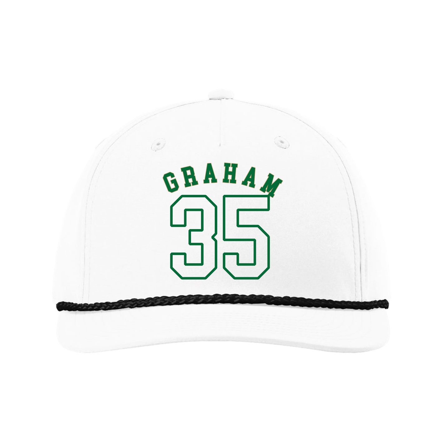 Five-Panel Classic Rope Cap — Shirsey Arch in White