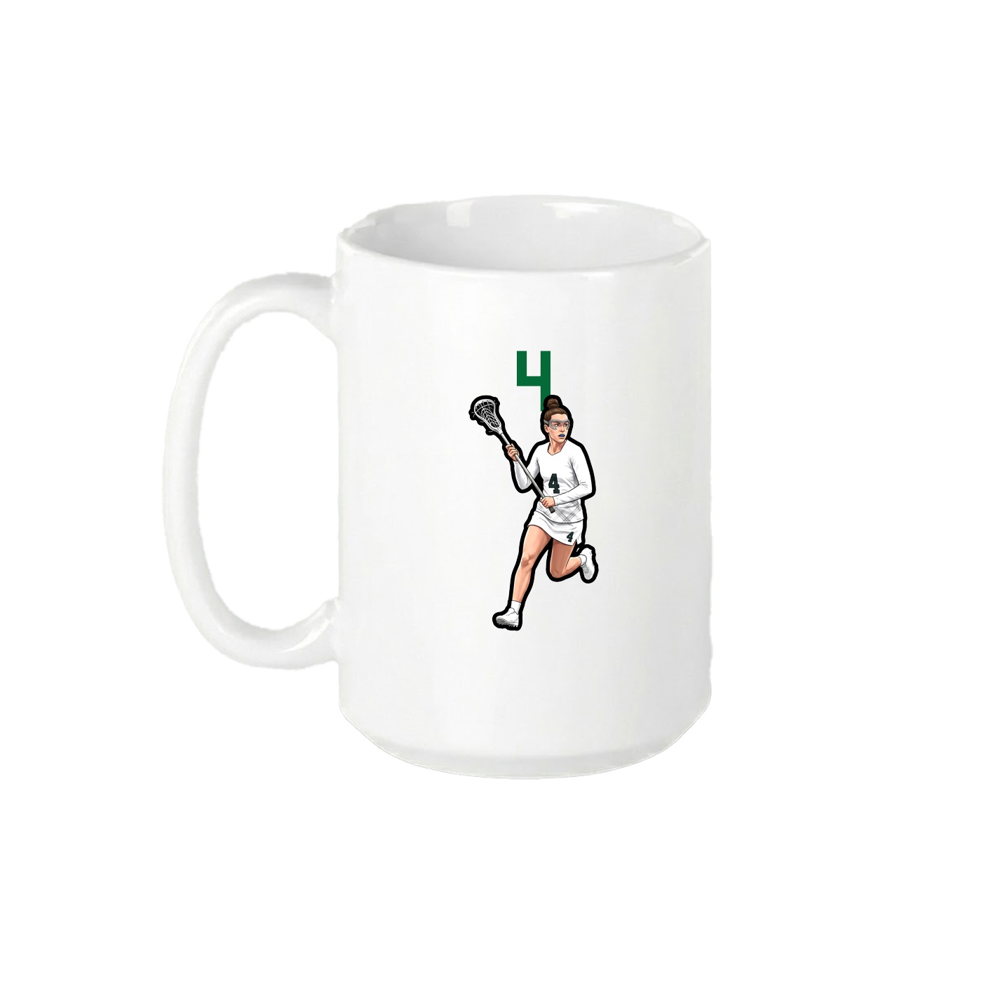 15oz Coffee Mug — Number Top in White