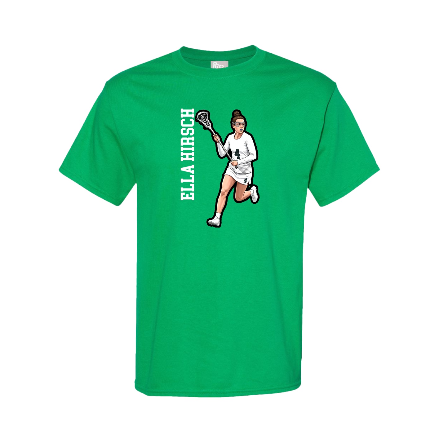 Tee — Name Vertical in Green