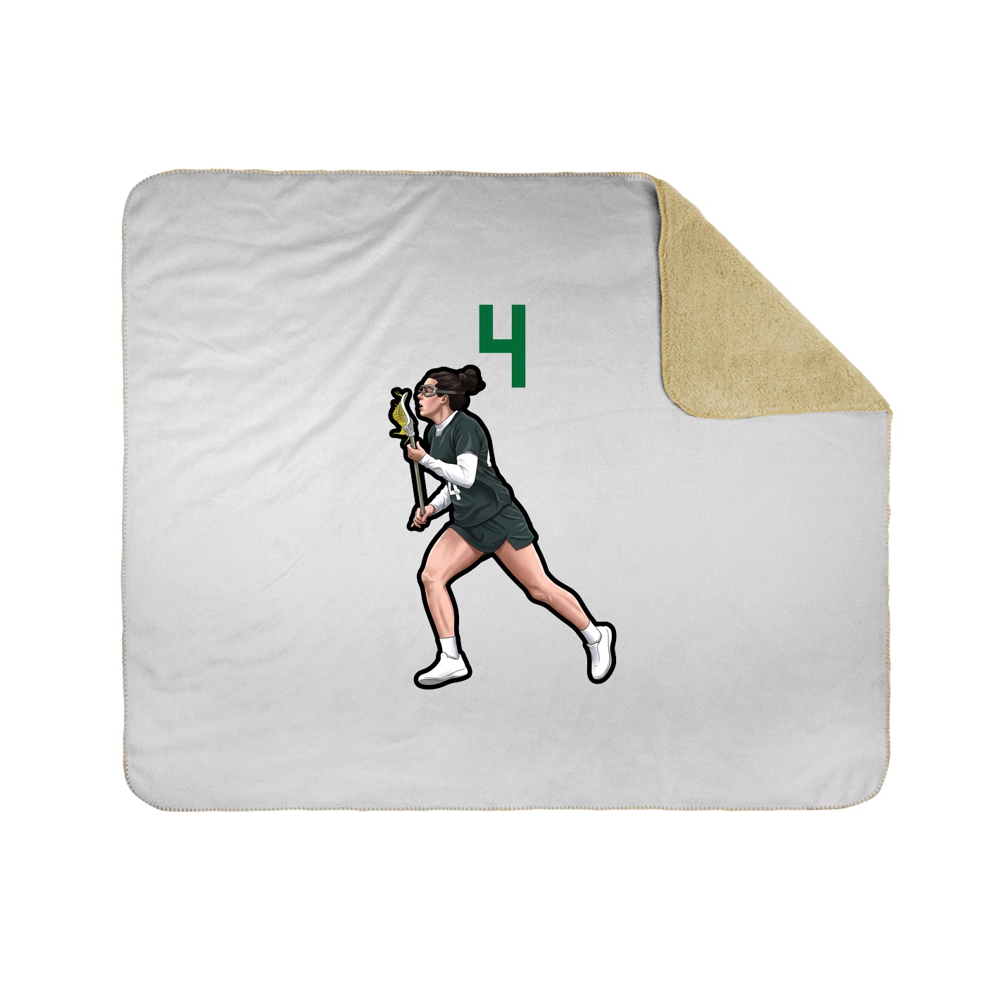 Throw Blanket — Number Top in White