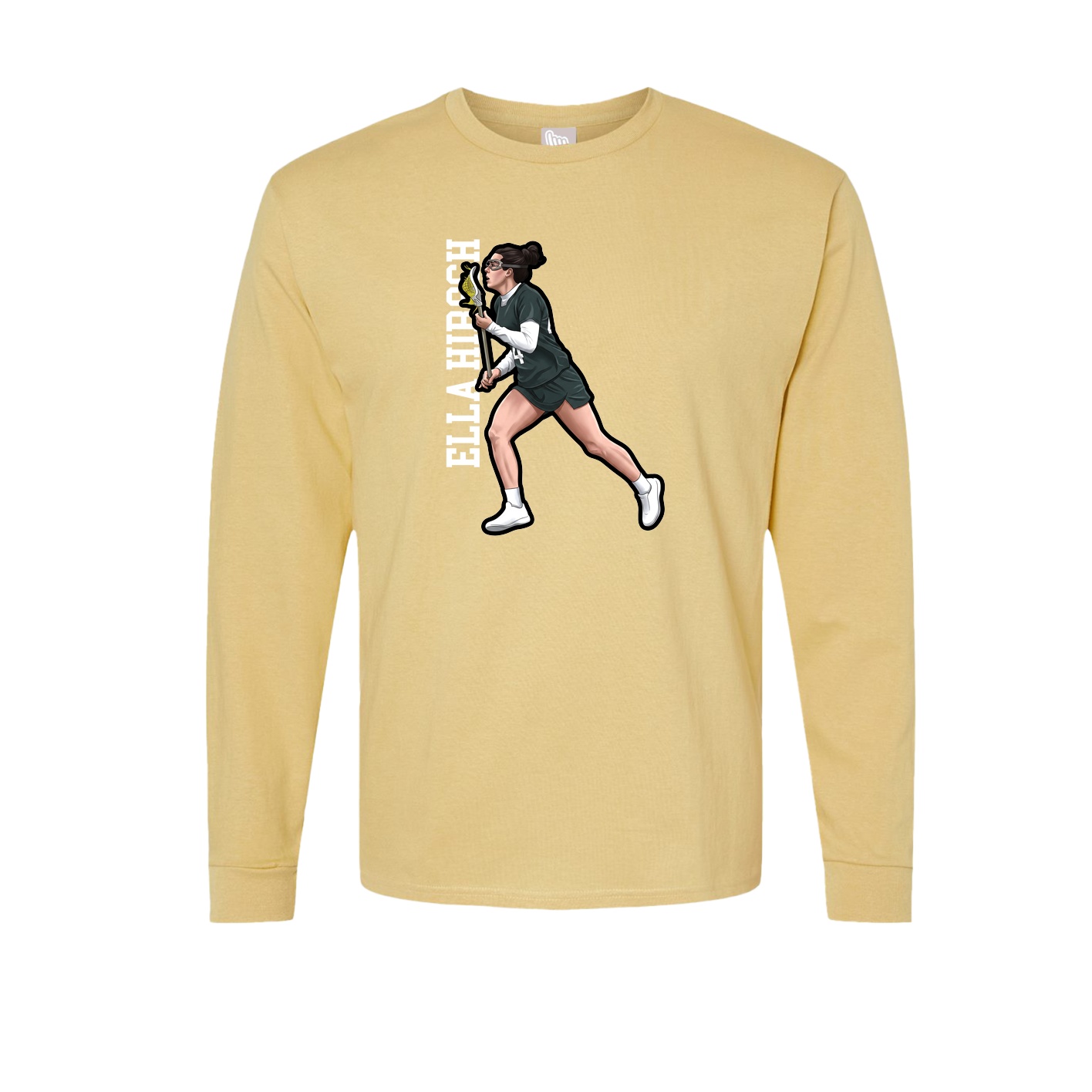 Long Sleeve Tee — Name Vertical in Vegas Gold