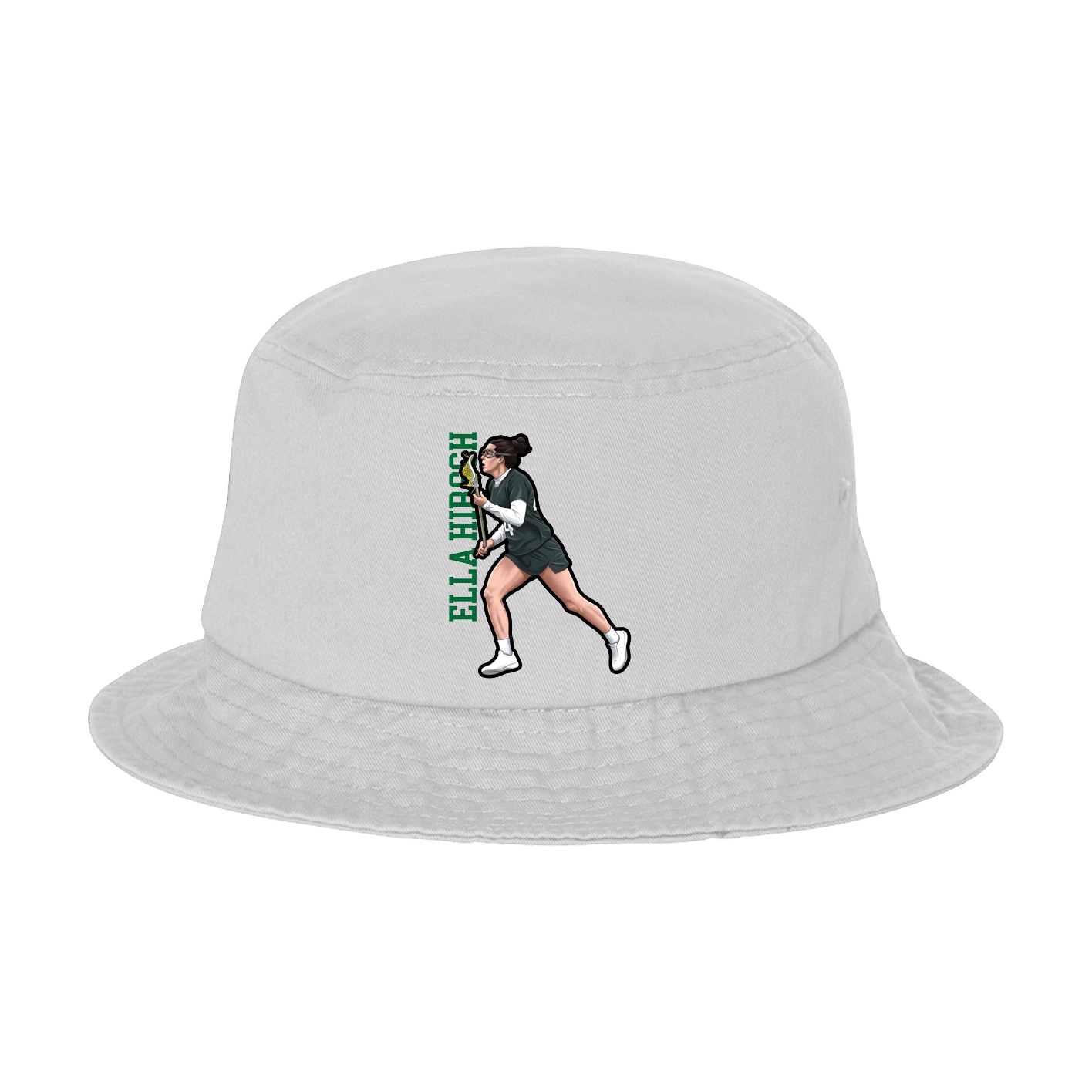 Bucket Cap — Name Vertical in White
