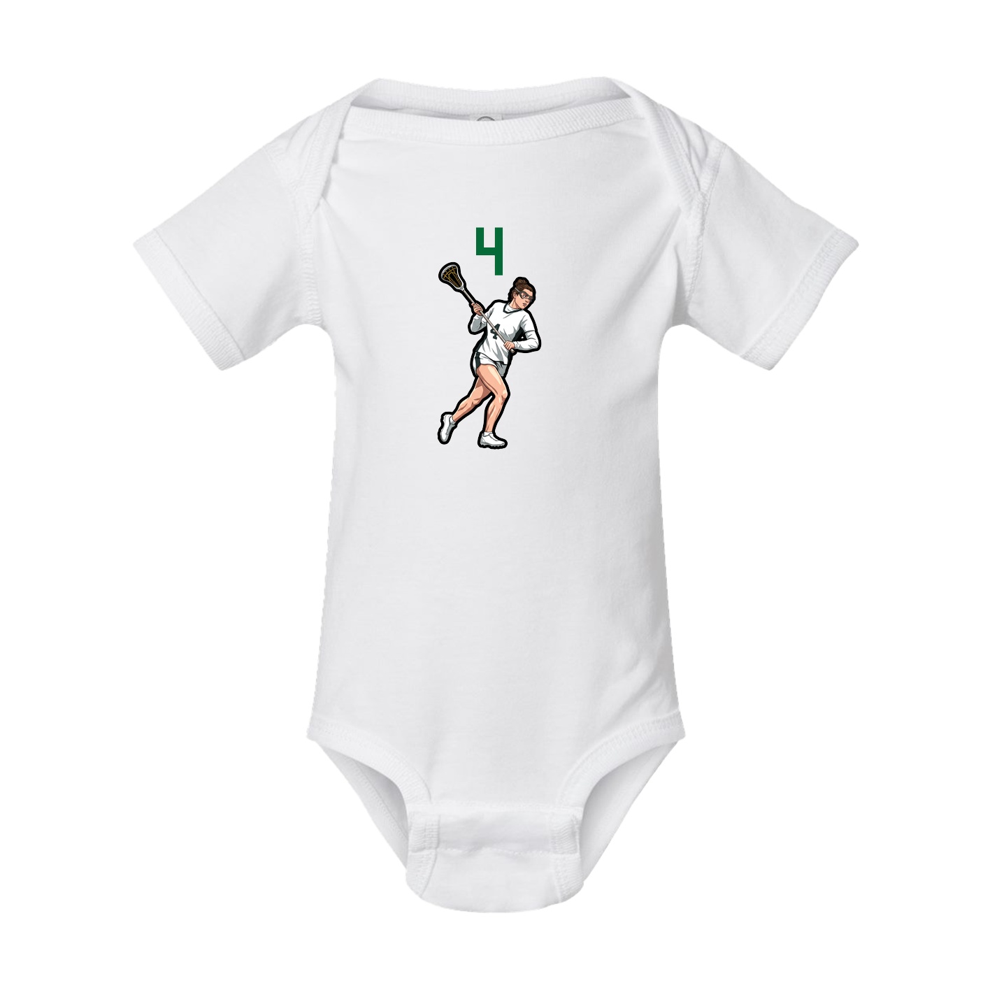 Baby Onesie — Number Top in White