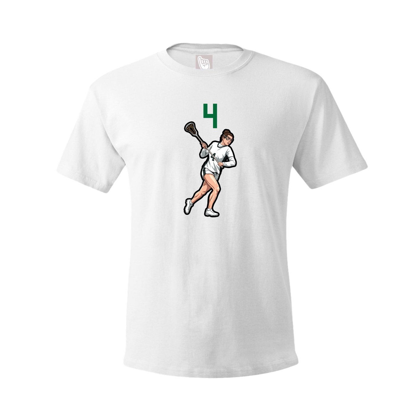 Youth Tee — Number Top in White