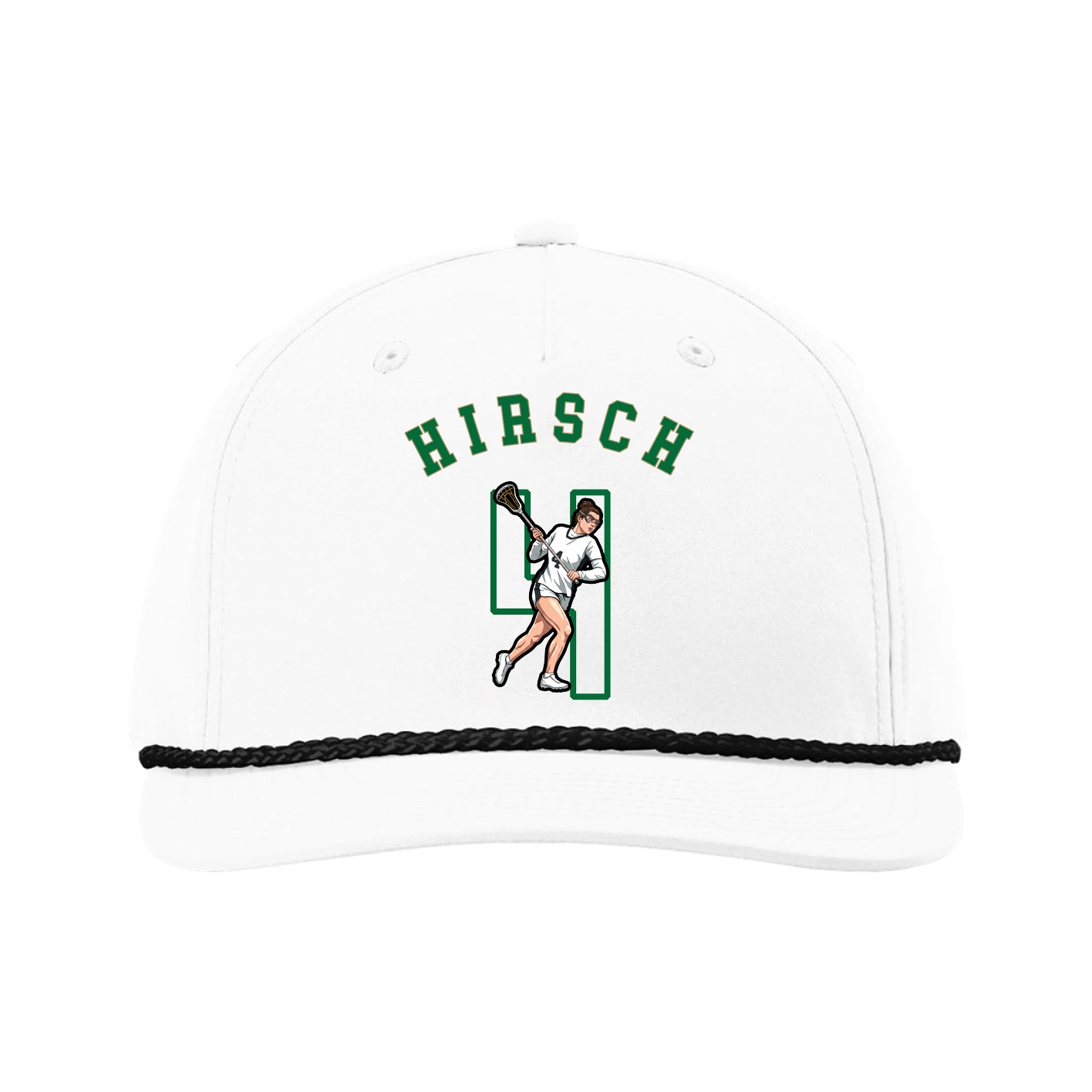 Five-Panel Classic Rope Cap — Shirsey Arch in White