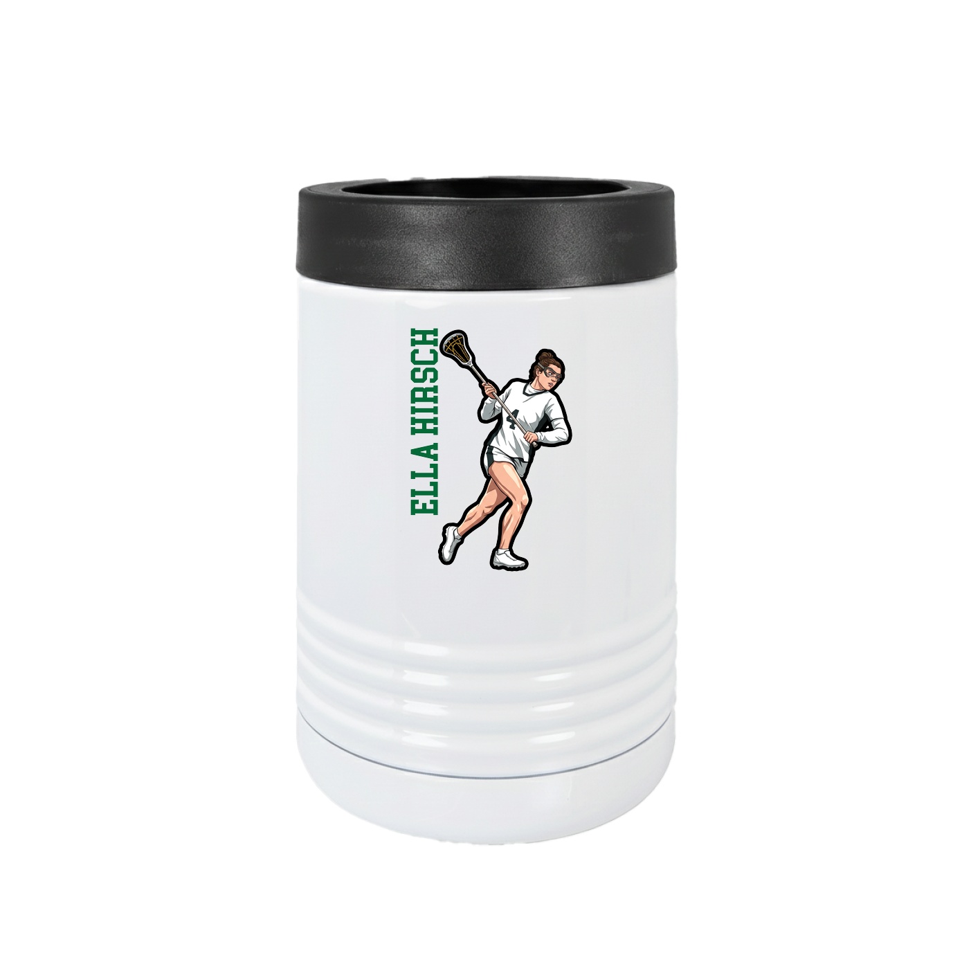 Beverage Holder — Name Vertical in White